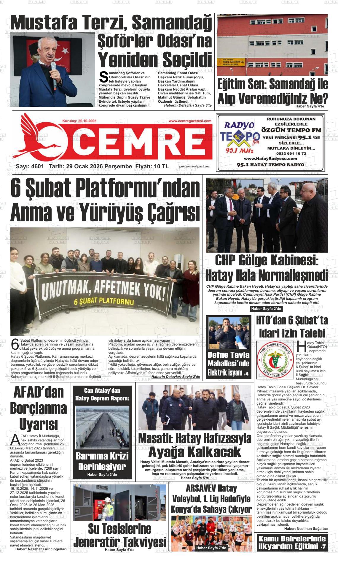 Hatay Cemre 29.01.2026