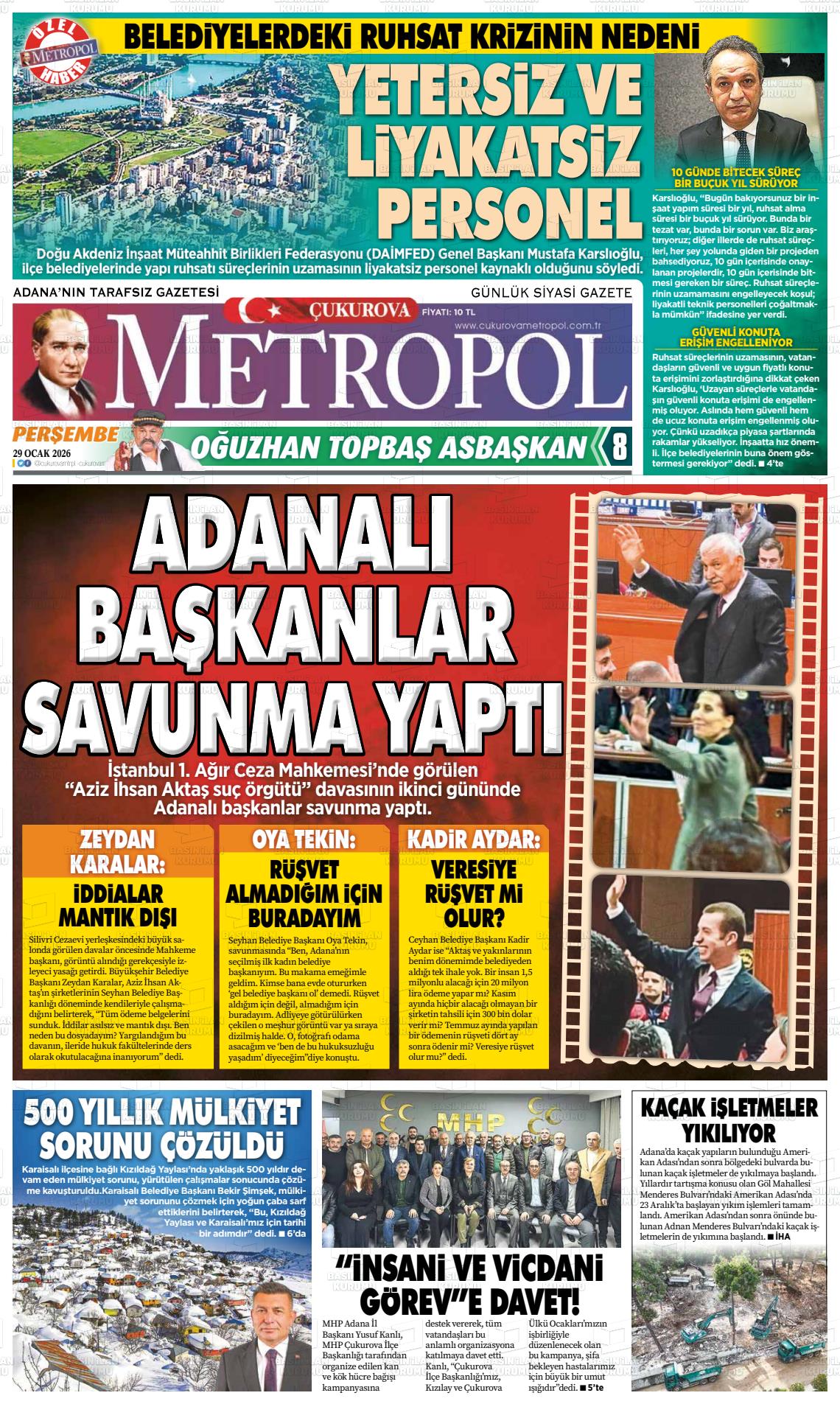 Adana Cukurovametropol 29.01.2026