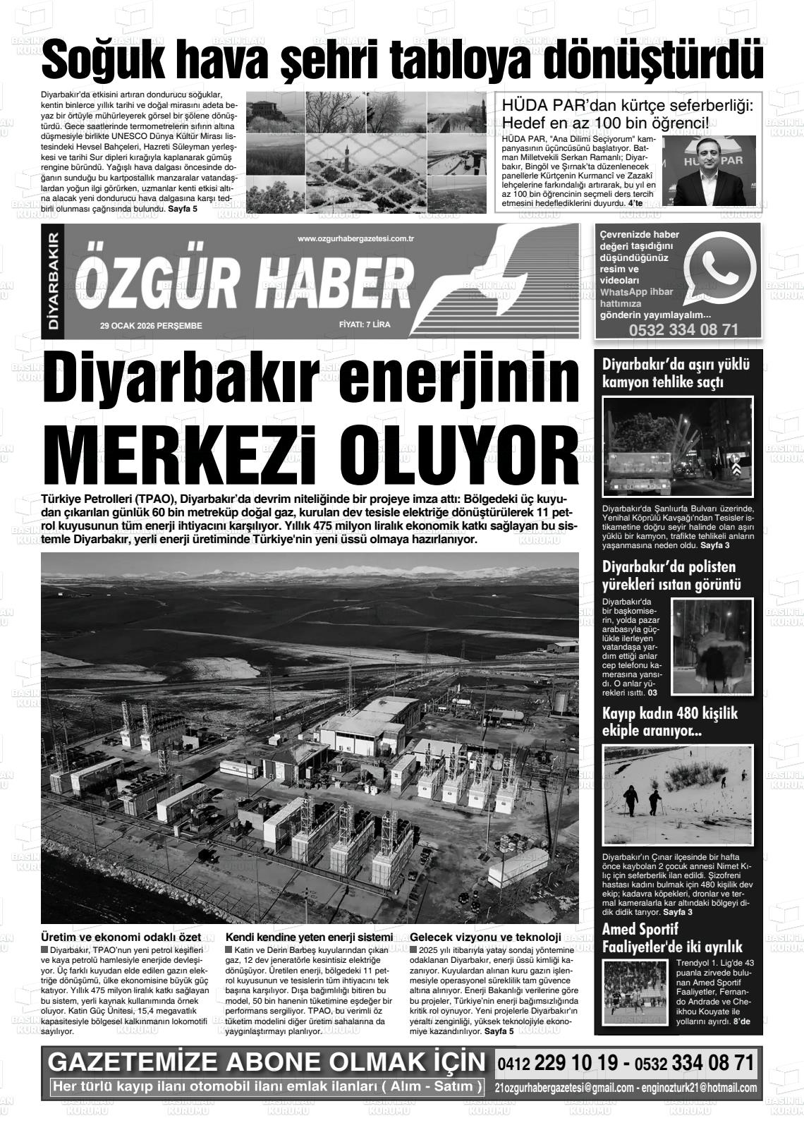 Diyarbakir Ozgurhaber 29.01.2026