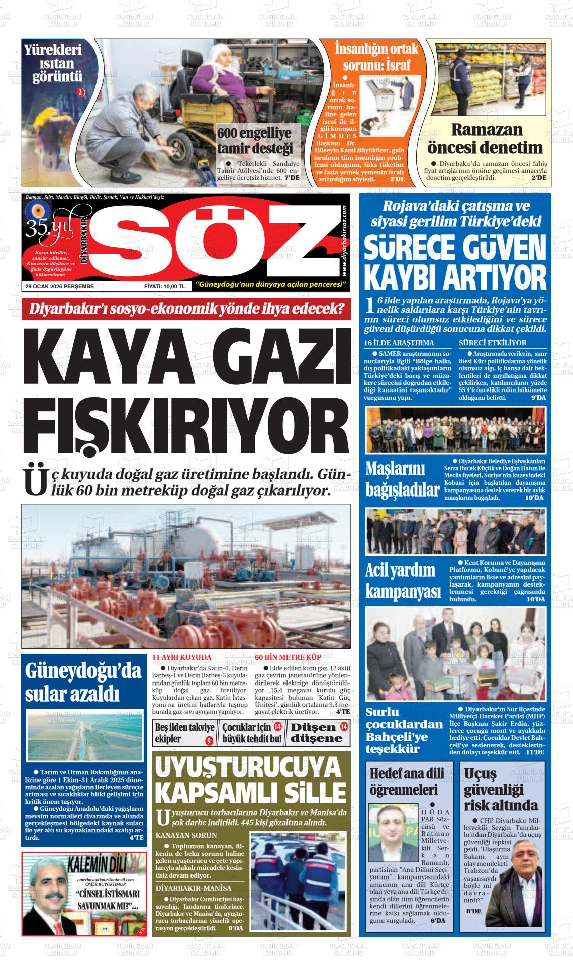 Diyarbakir Soz 29.01.2026