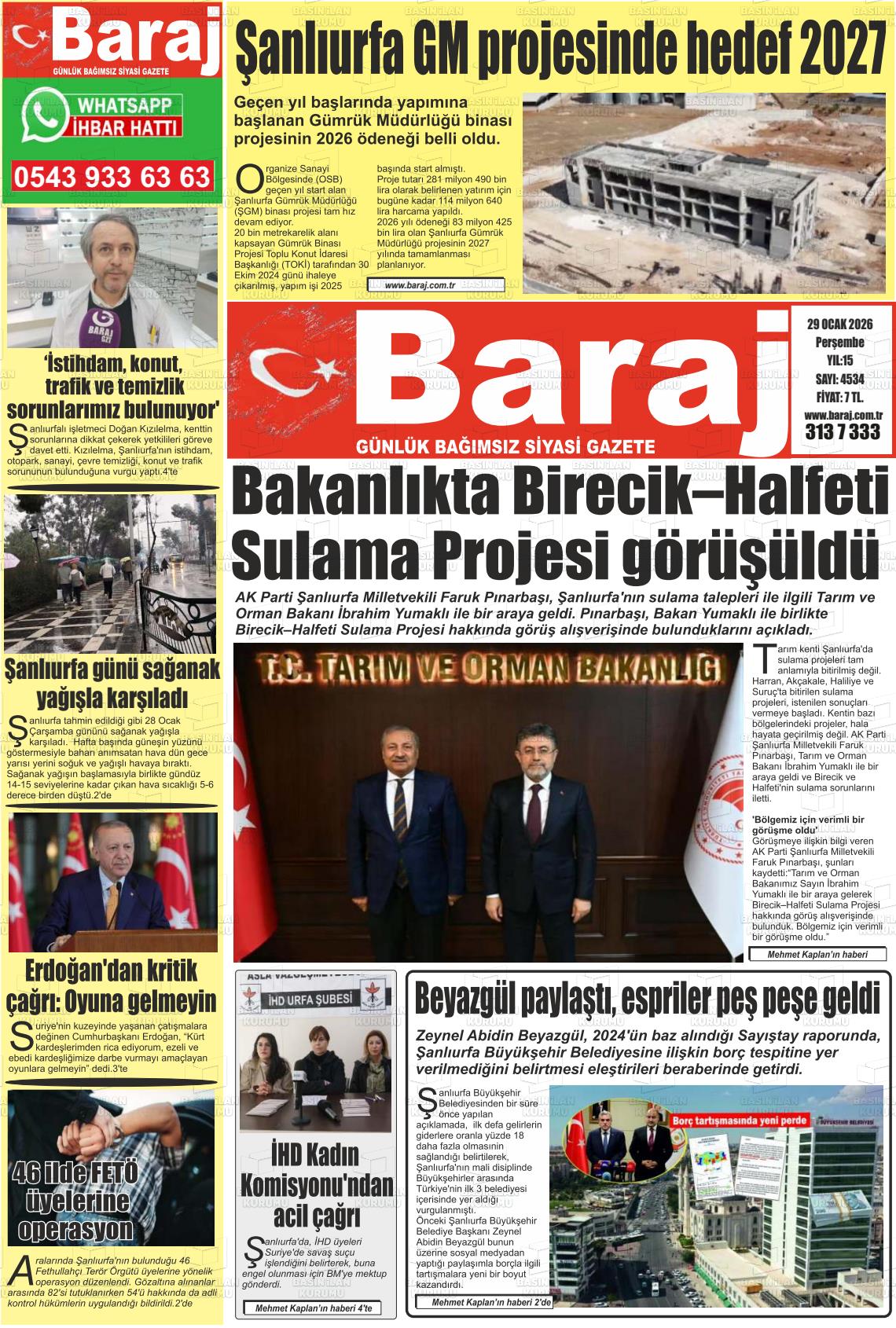 Sanliurfa Dundenbugunesafak 29.01.2026