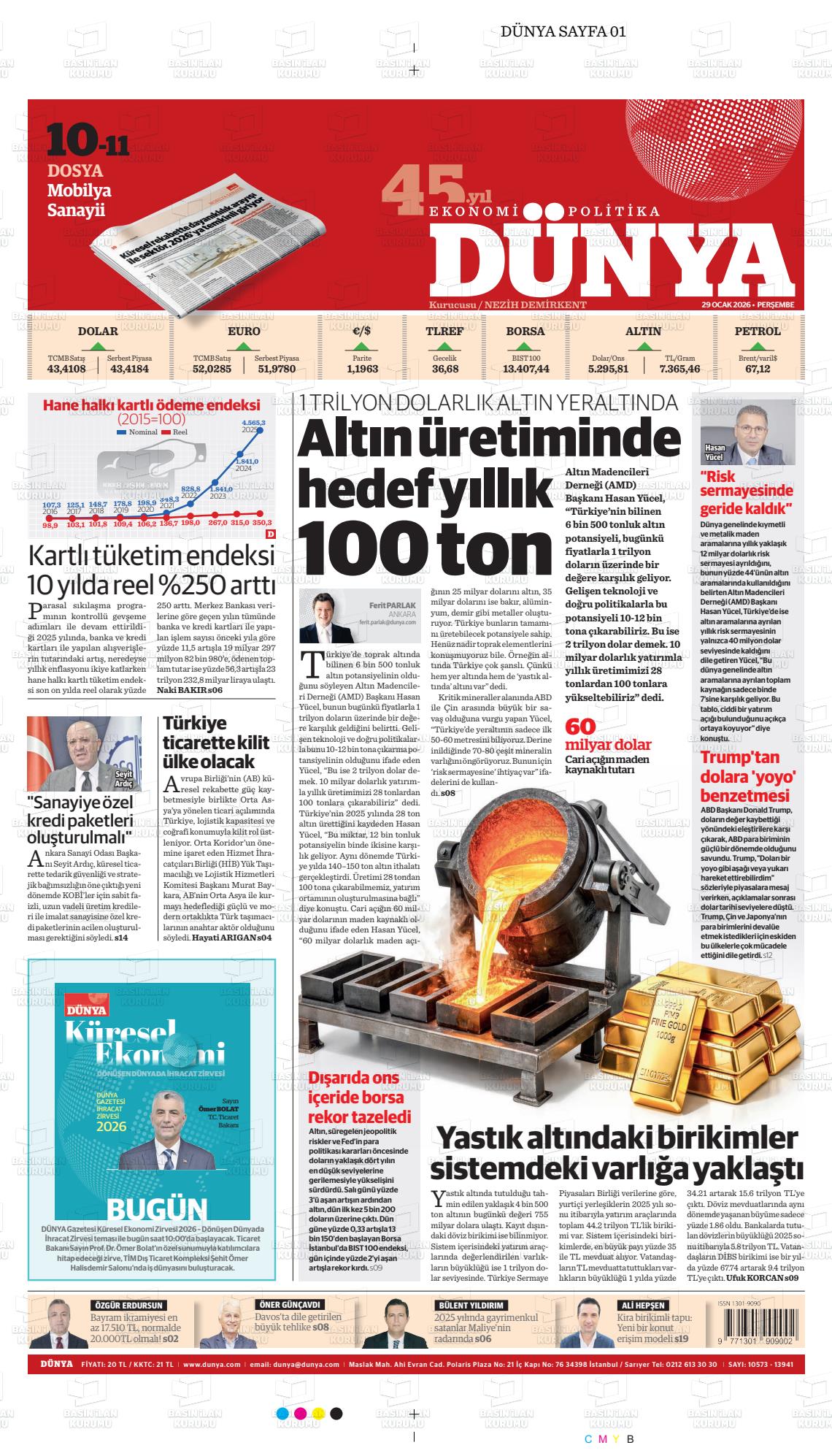 Dünya Gazetesi 29.01.2026