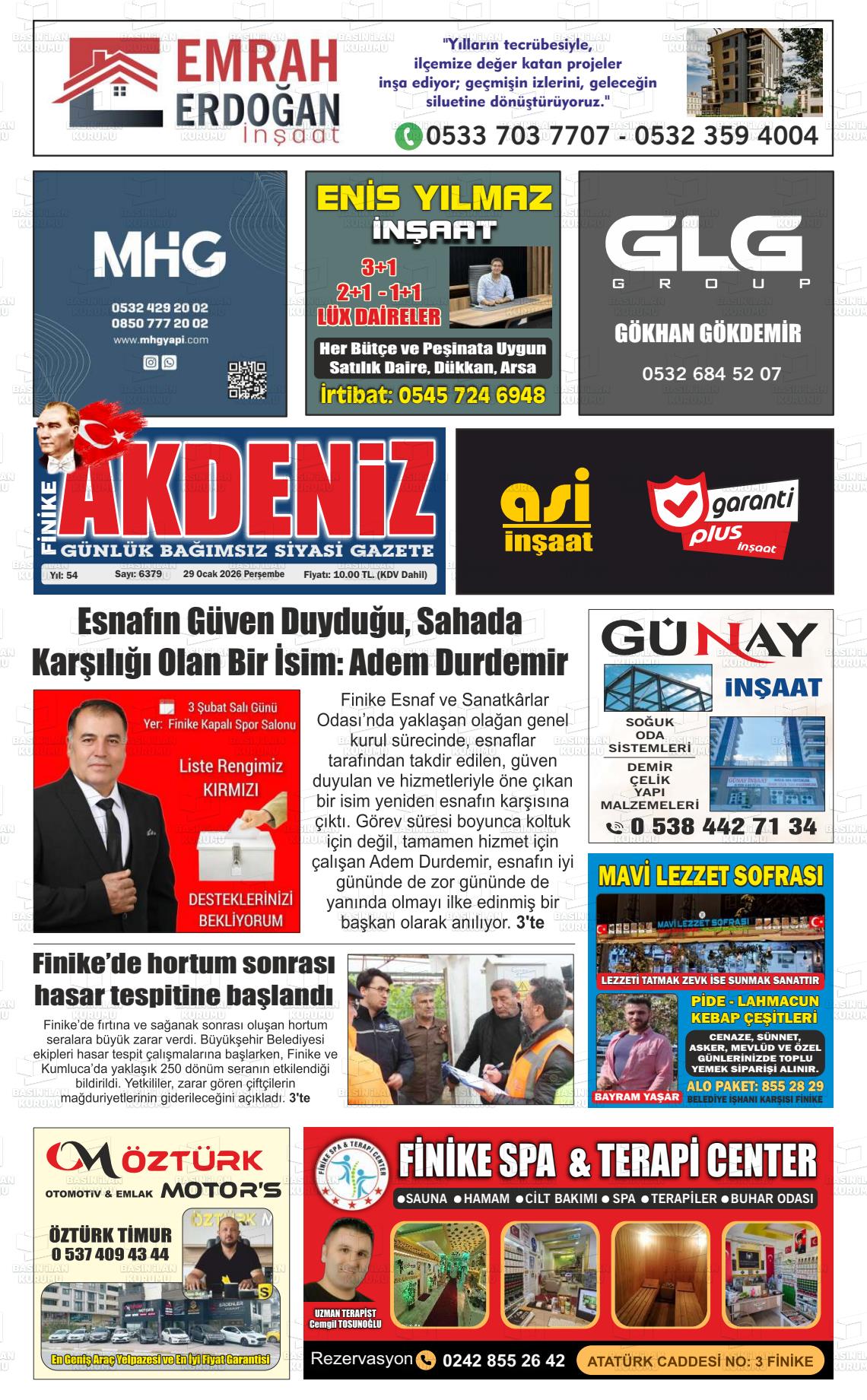 Antalya Finikeakdeniz 29.01.2026