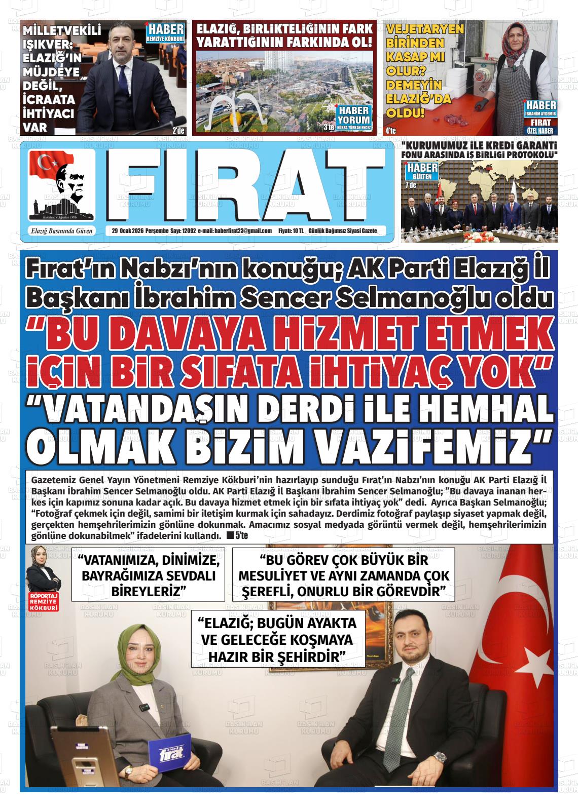 Elazig Firatgazetesi 29.01.2026