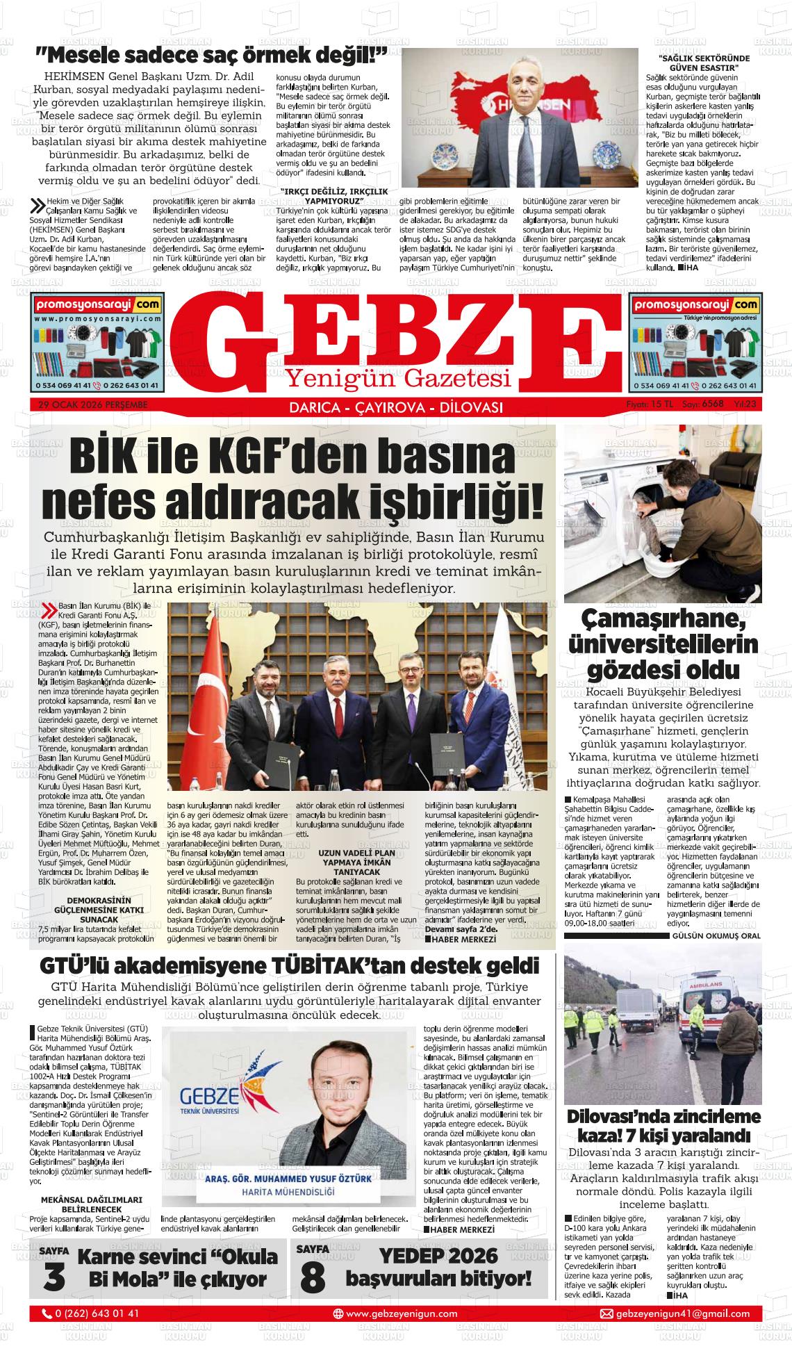Kocaeli Gebzeyenigun 29.01.2026