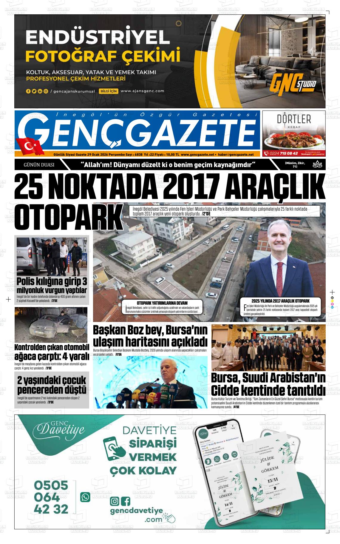 Bursa Gencgazete 29.01.2026