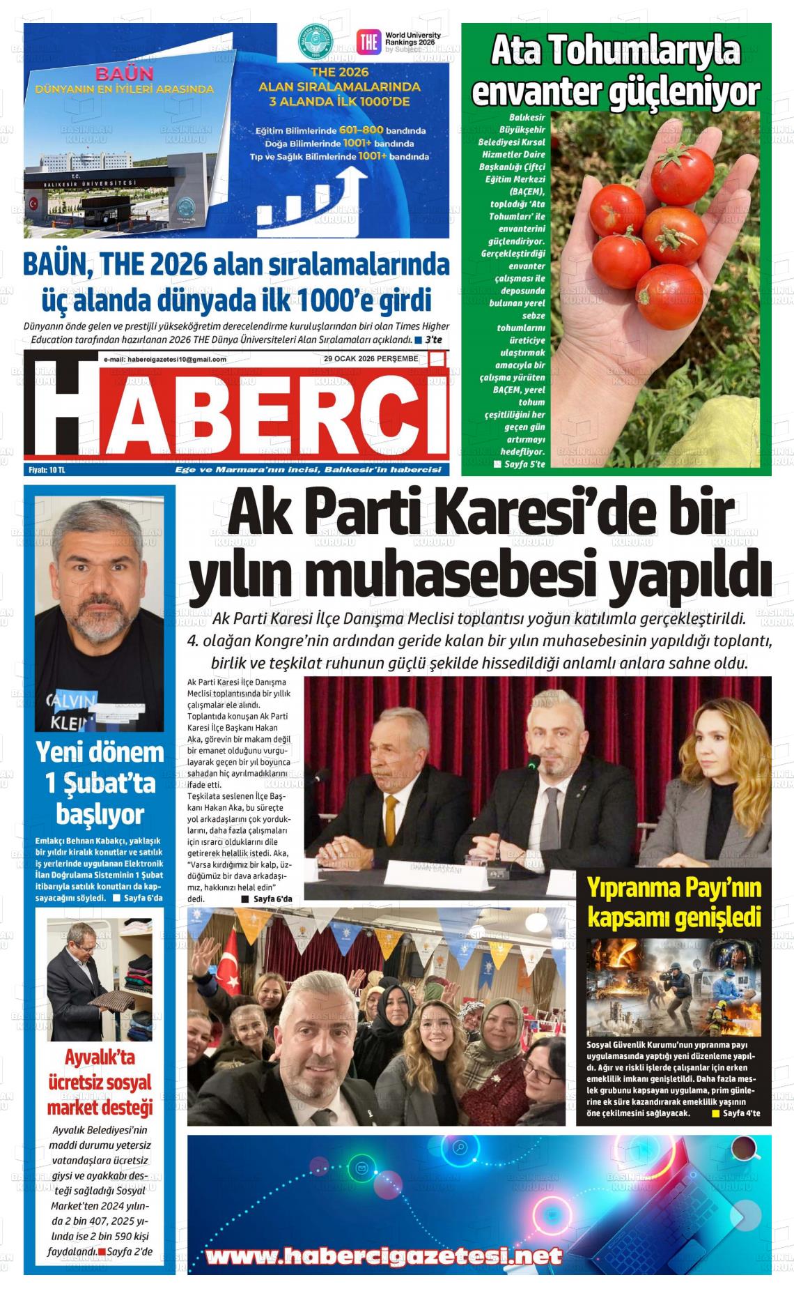 Mersin Haberci 29.01.2026