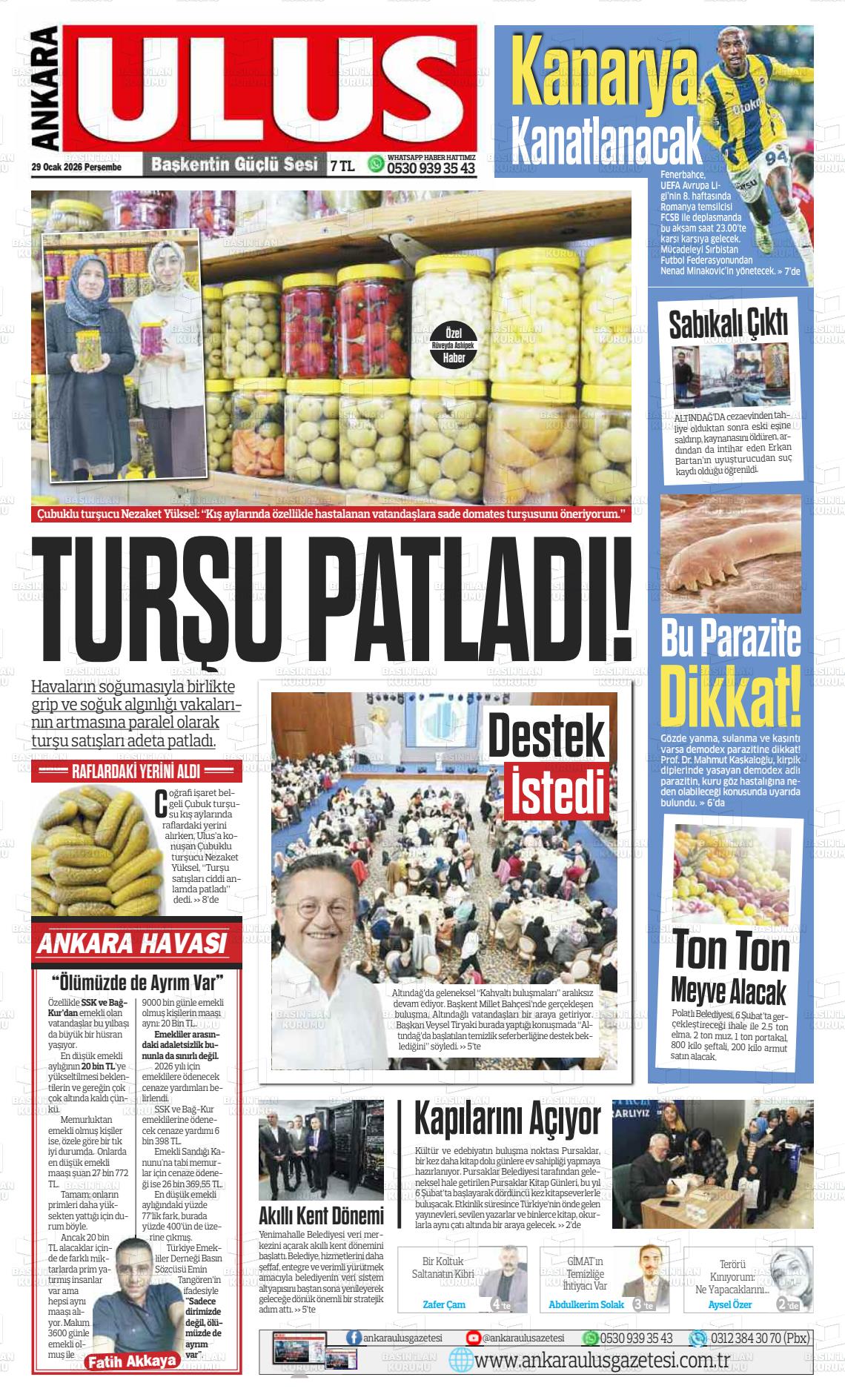 Ankara Habervaktim 29.01.2026