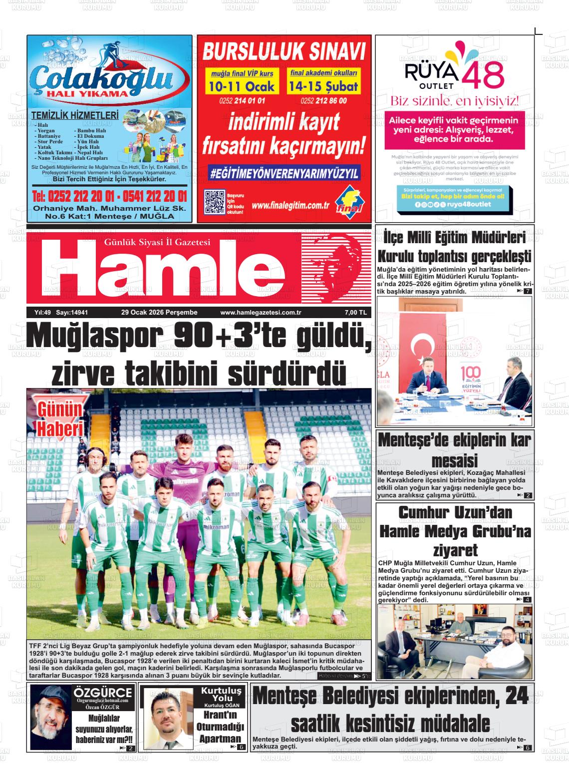 Mugla Hamle 29.01.2026