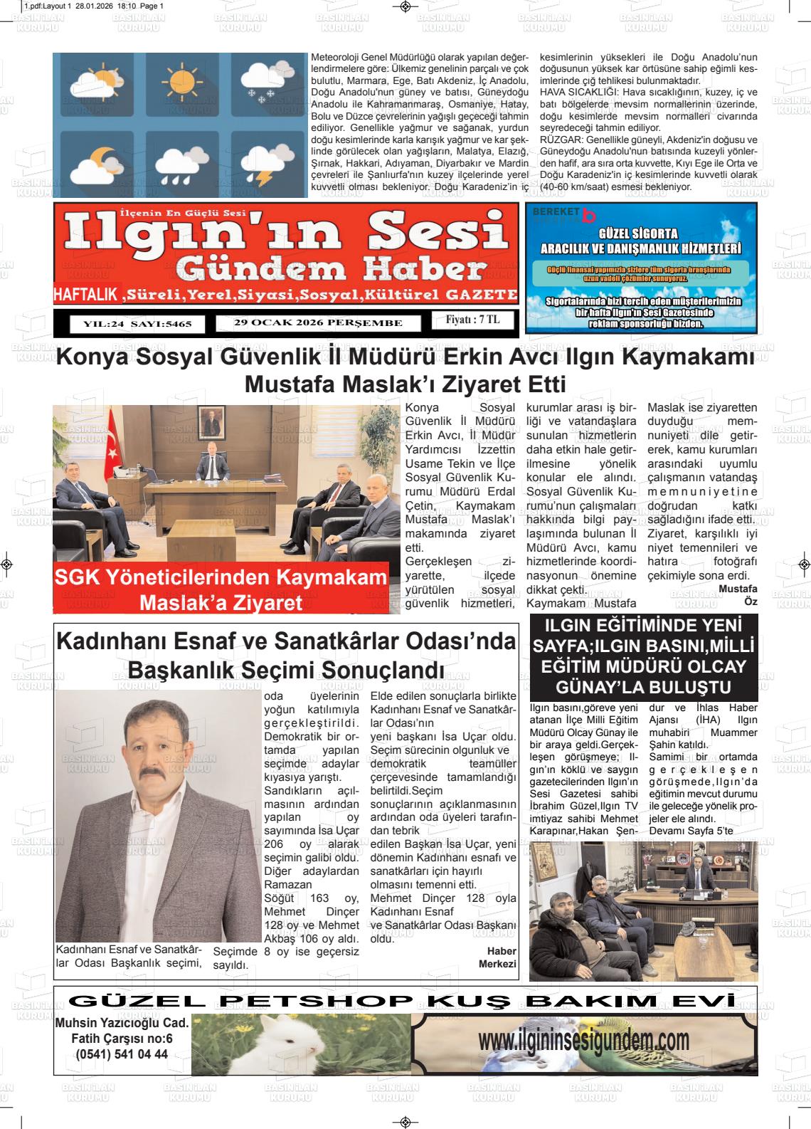 Konya Ilgininsesi 29.01.2026