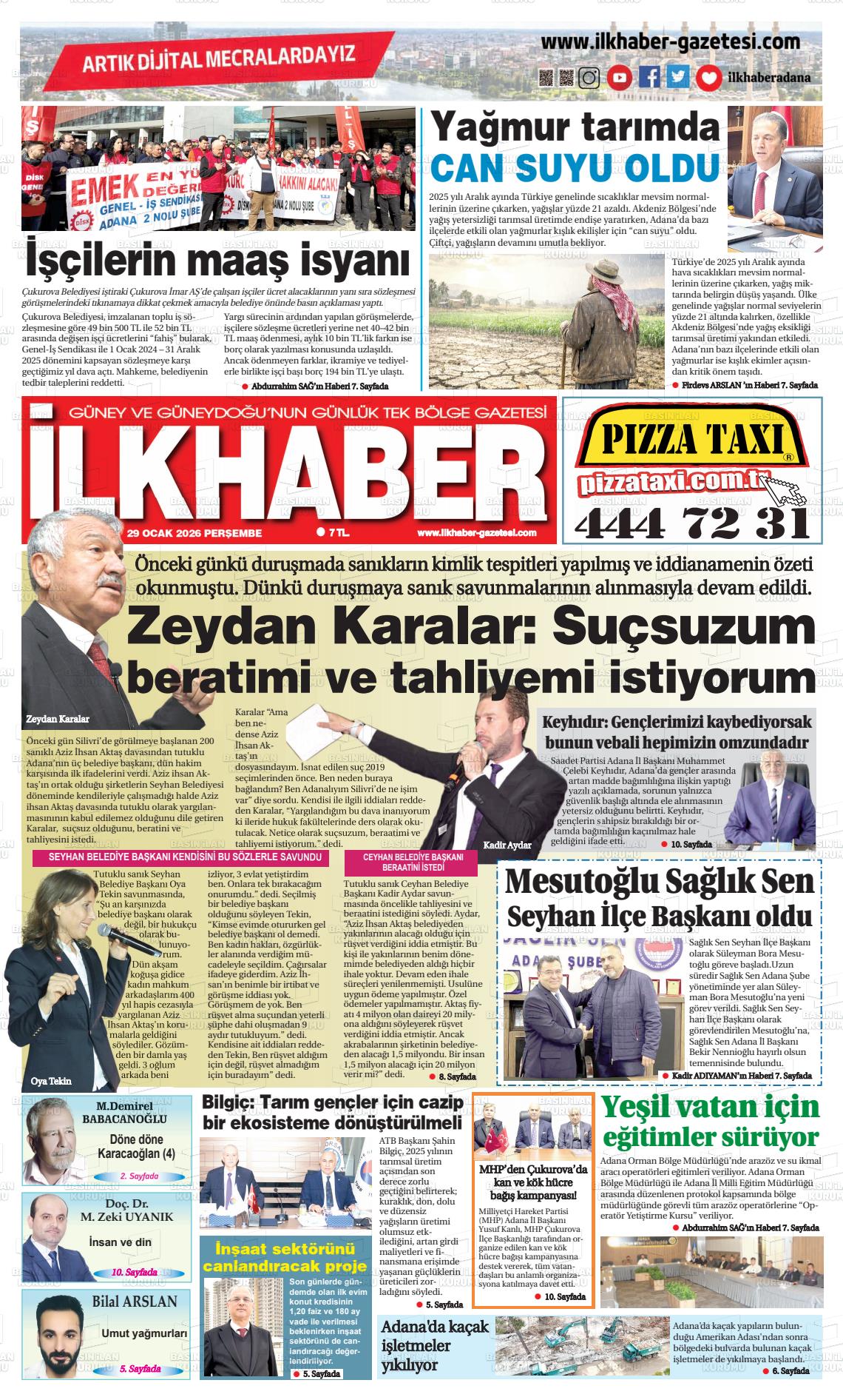 Adana Ilkhaber 29.01.2026
