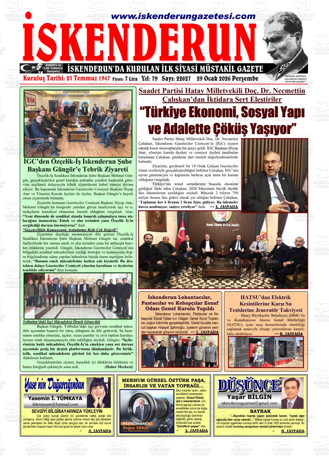 Hatay Iskenderun 29.01.2026