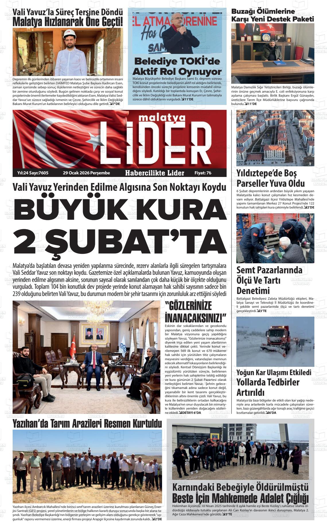 Malatya Sonsoz 29.01.2026