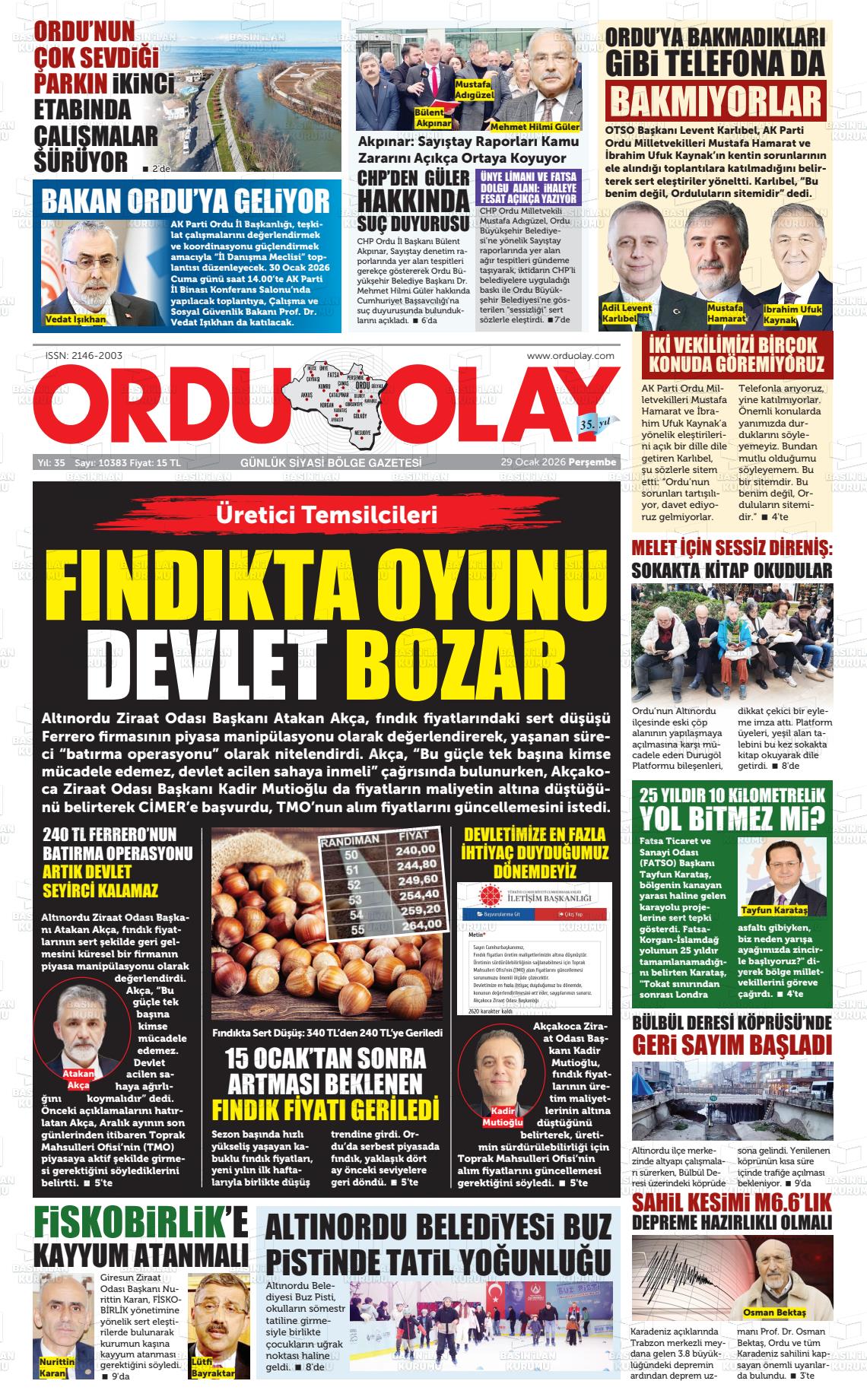 Ordu Olay 29.01.2026
