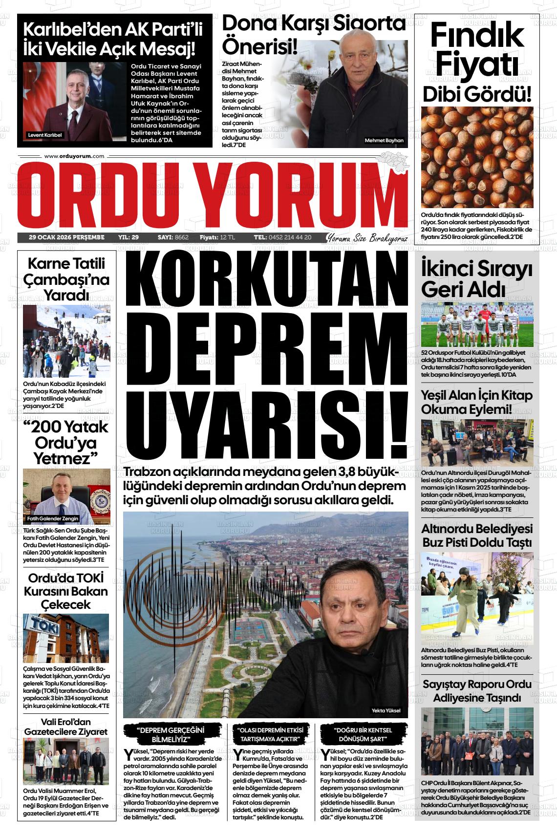 Ordu Yorum 29.01.2026