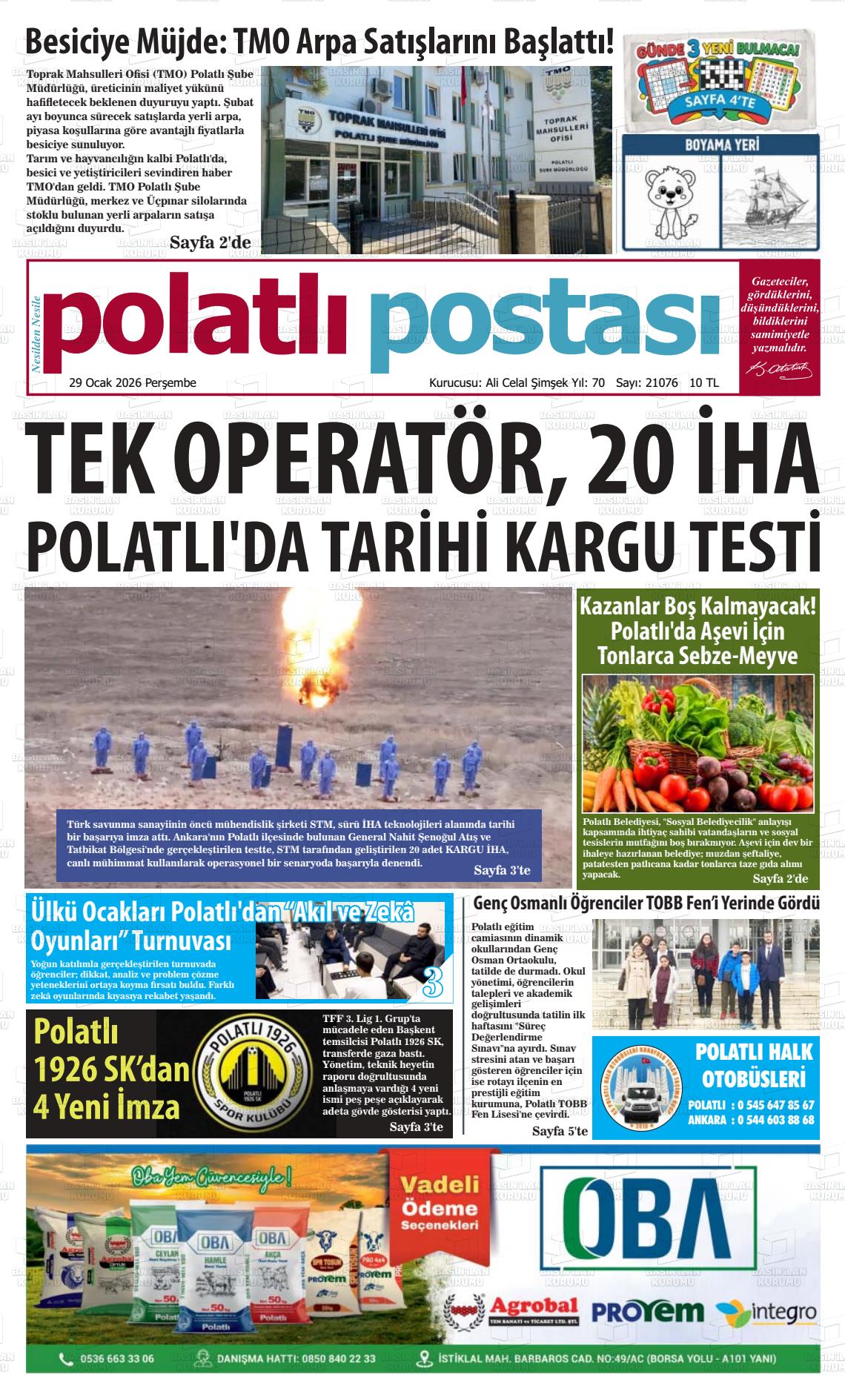 Ankara Polatlipostasi 29.01.2026
