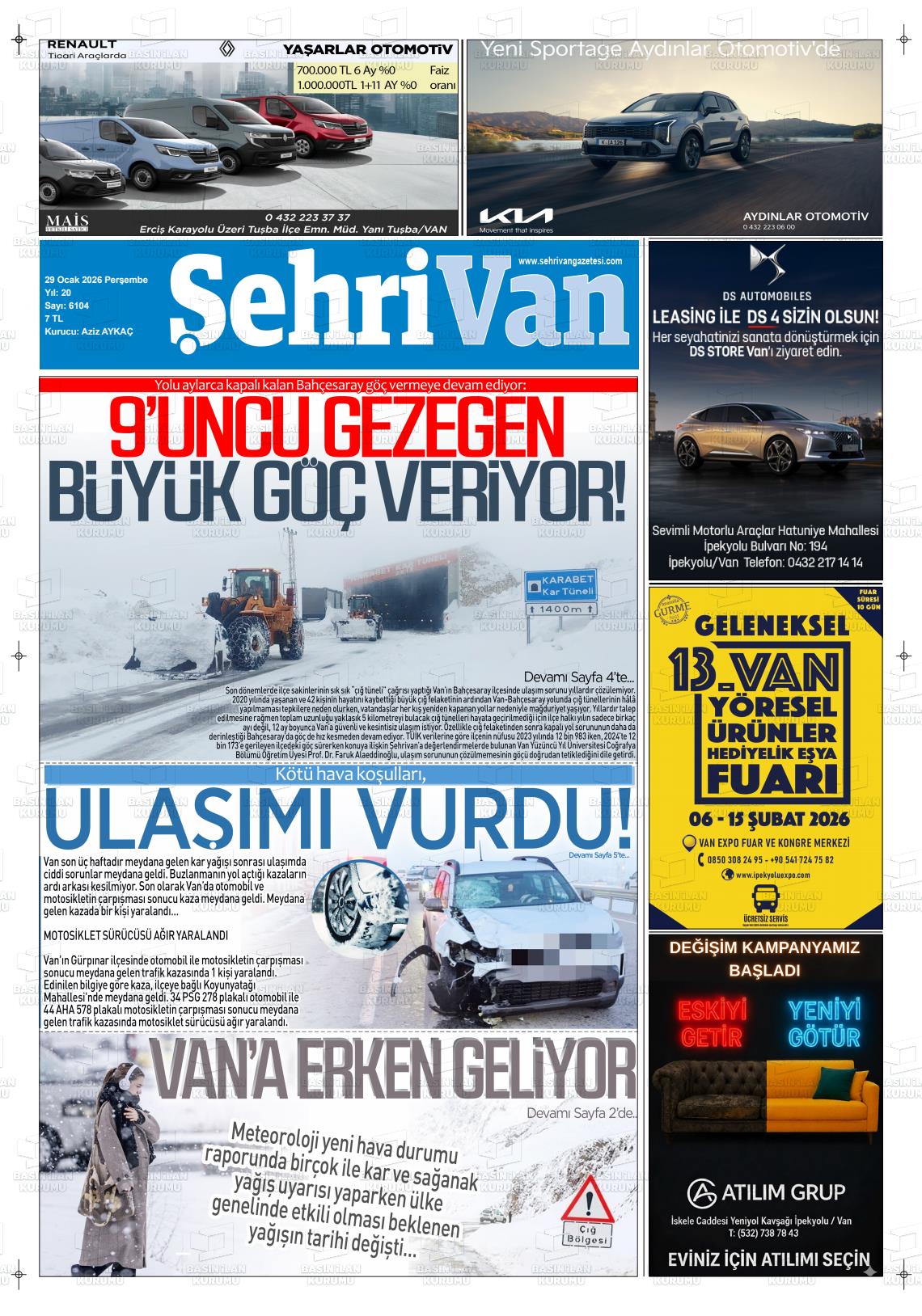 Van Sehri 29.01.2026