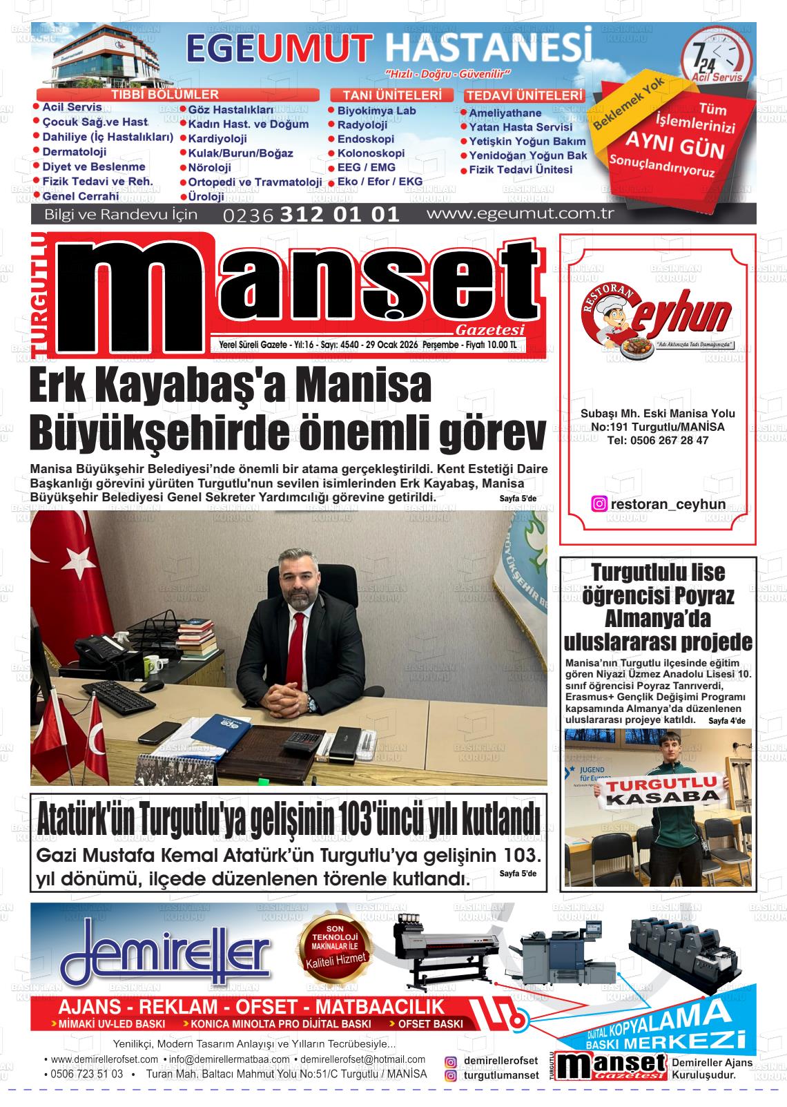 Manisa Turgutlumanset 29.01.2026