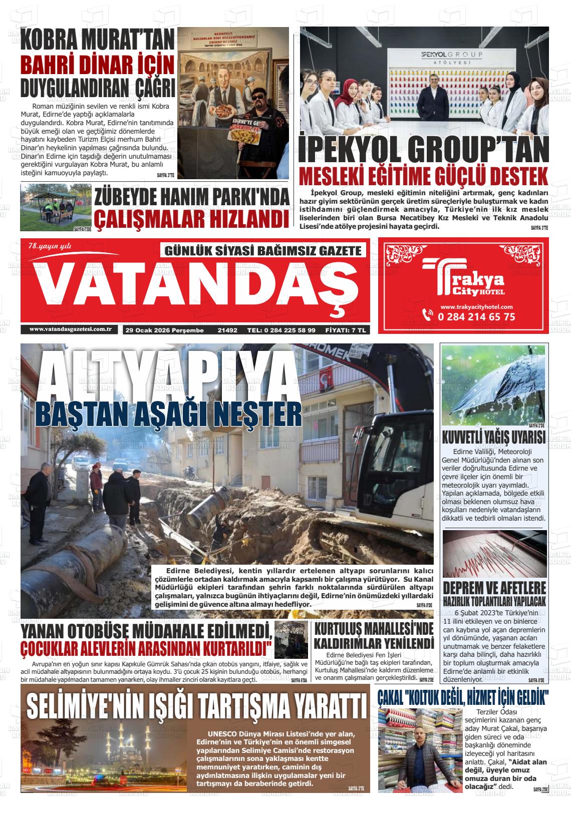 Edirne Vatandas 29.01.2026