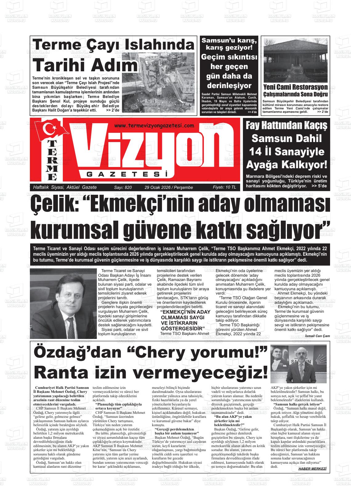 Samsun Vizyonterme 29.01.2026
