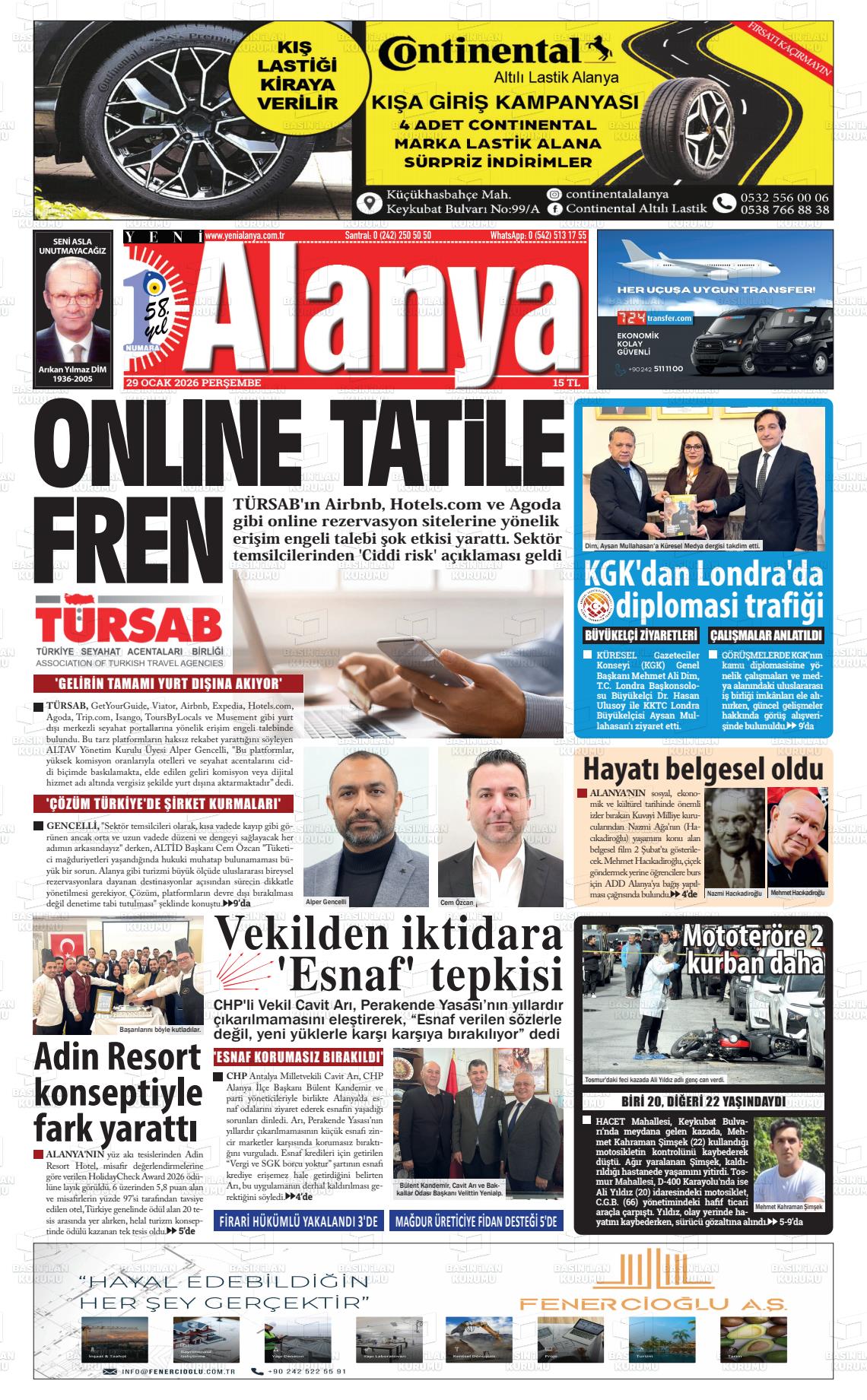 Antalya Yenialanya 29.01.2026