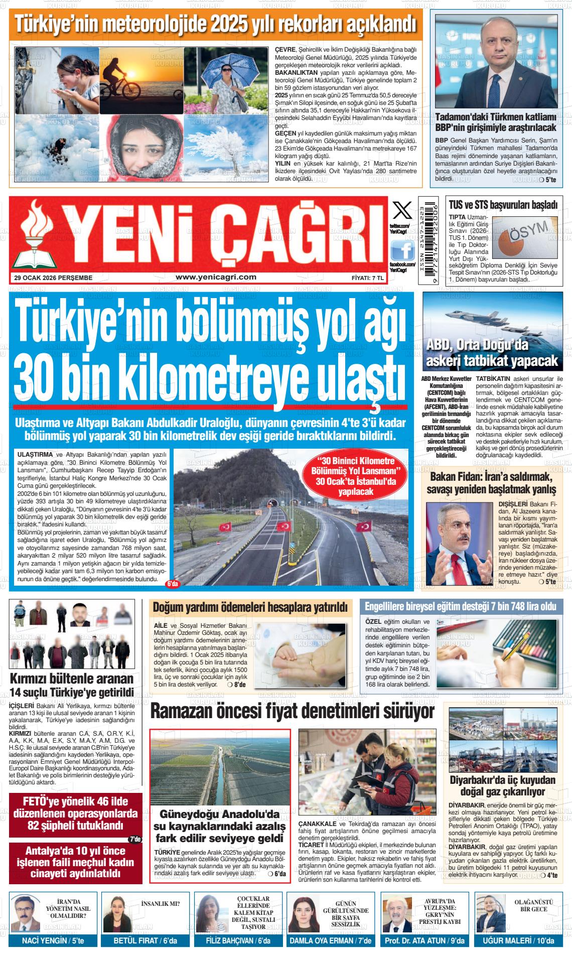 Istanbul Yenicagri 29.01.2026