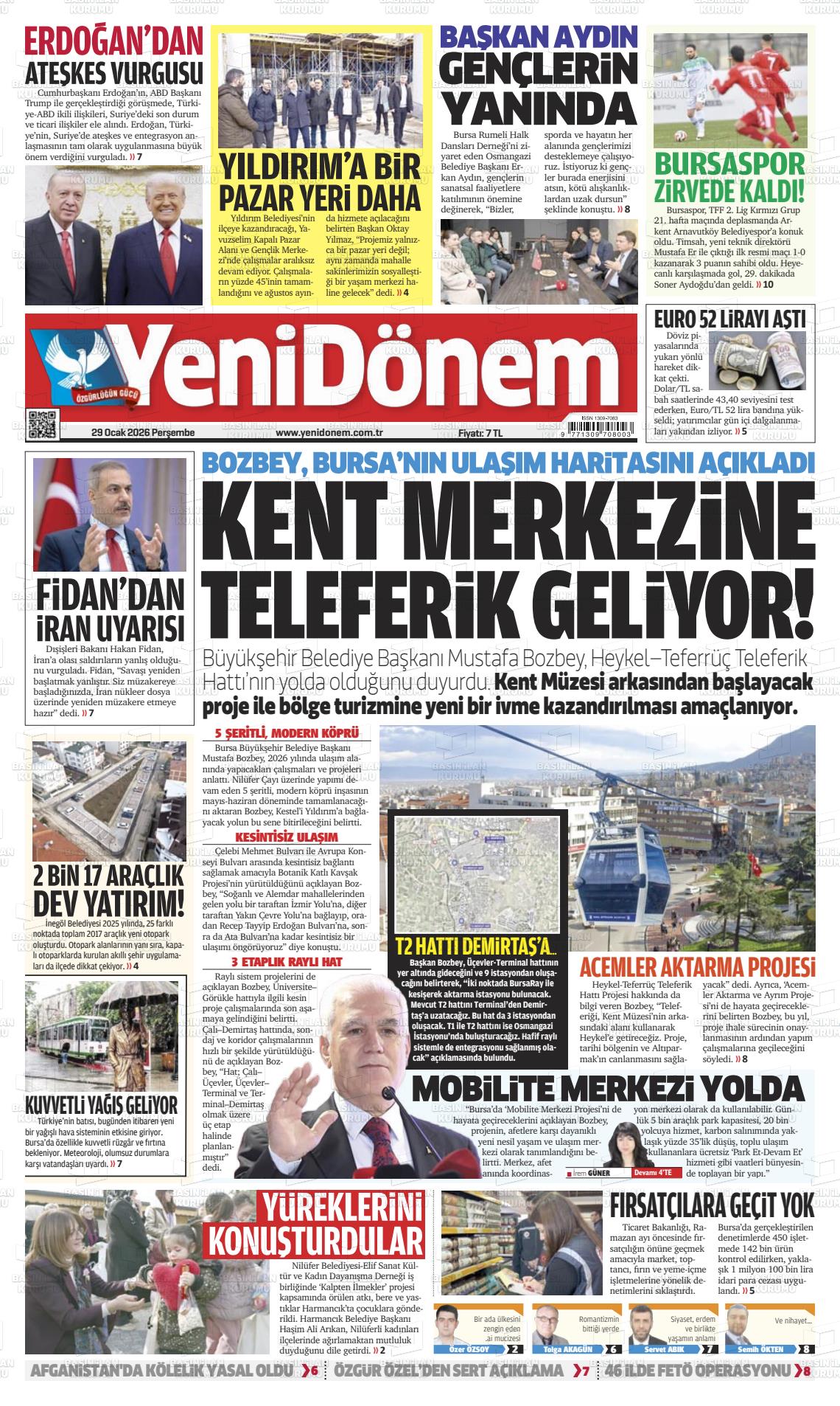 Bursa Yenidonem 29.01.2026