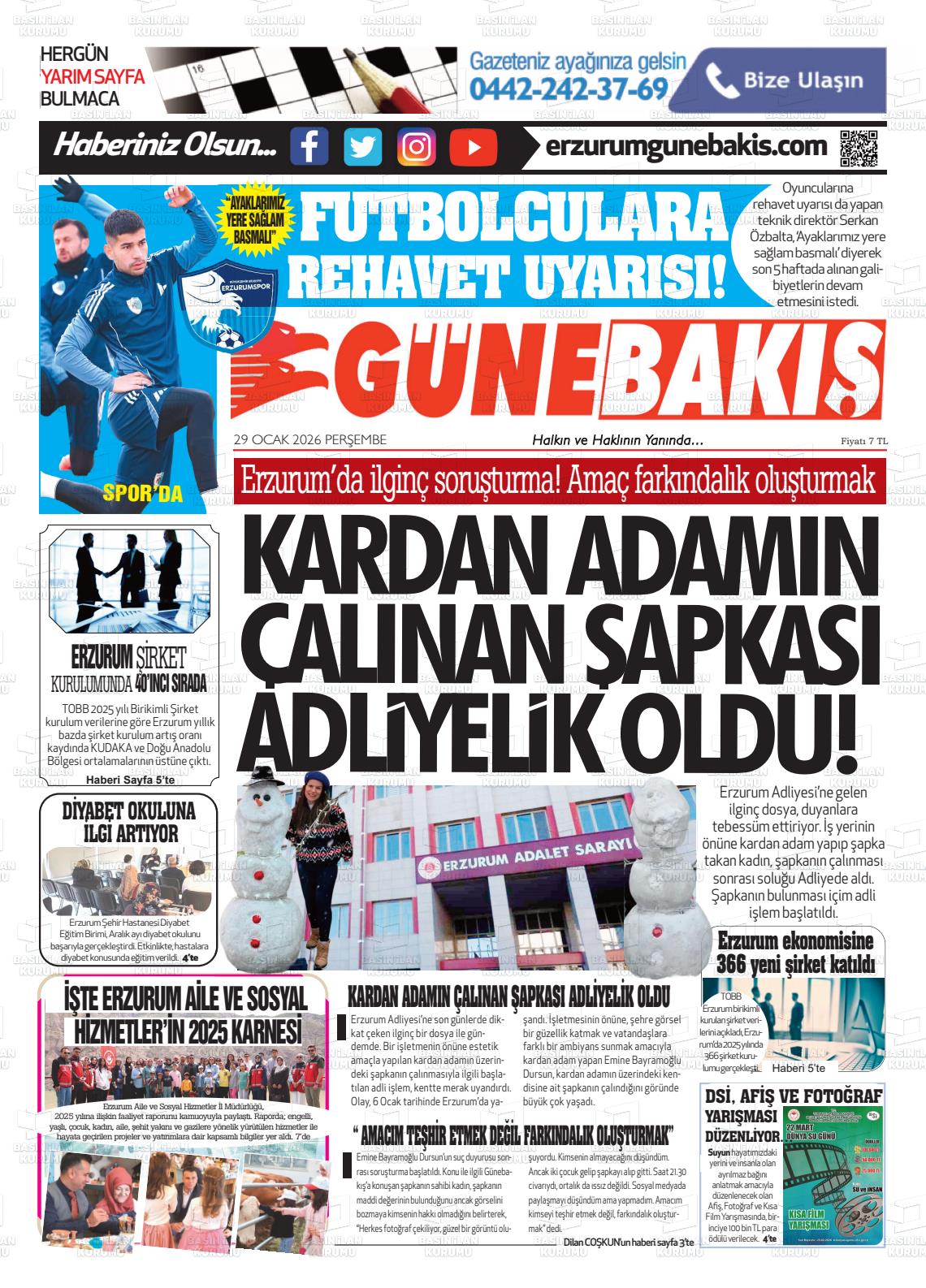 Erzurum Yenikusak 29.01.2026