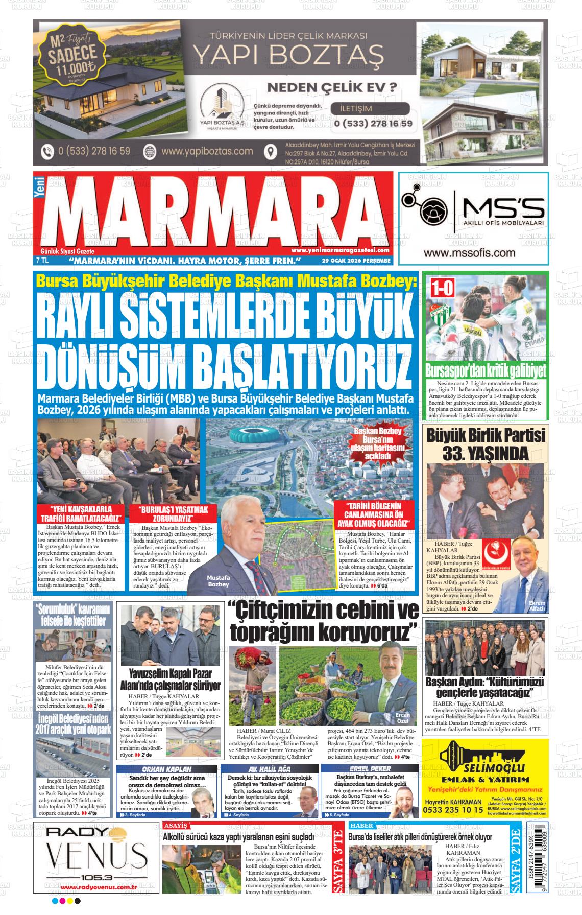 Bursa Yenimarmara 29.01.2026