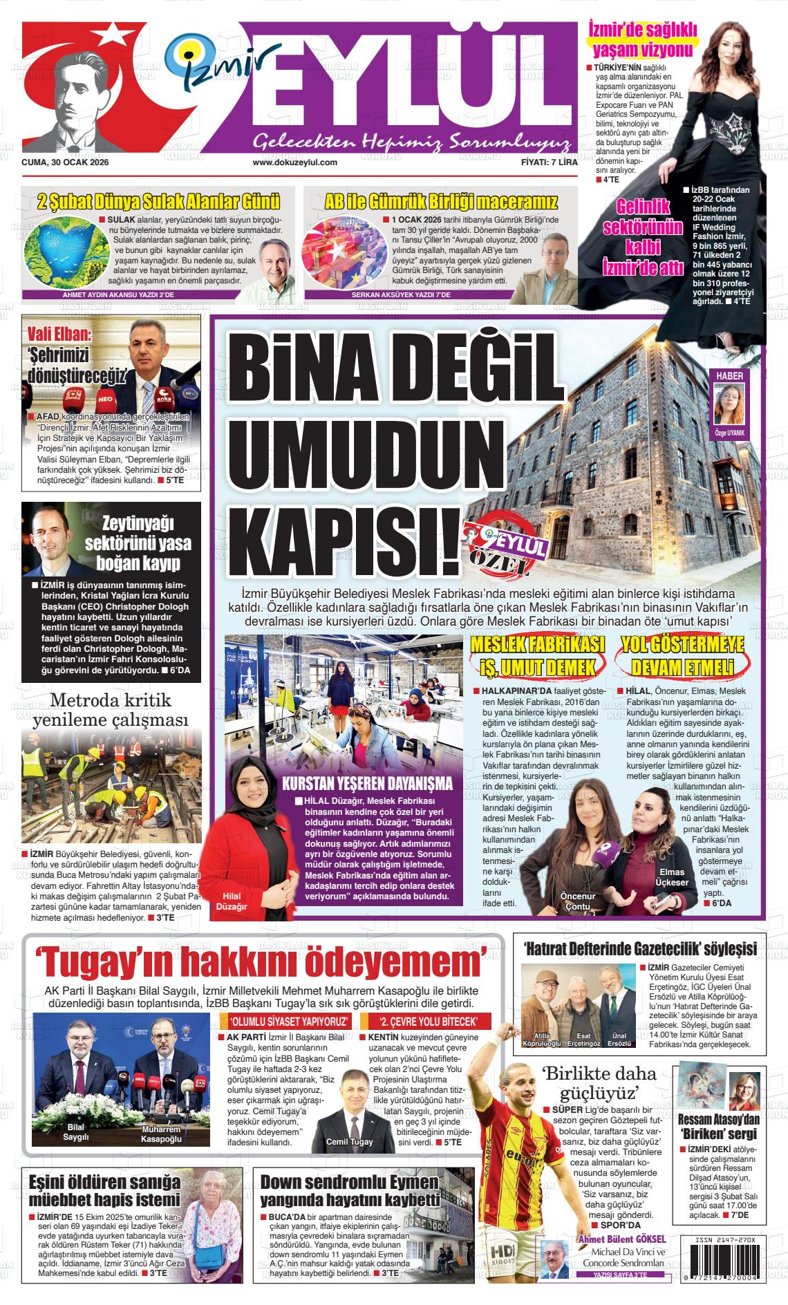 Izmir 9 Eylul 30.01.2026