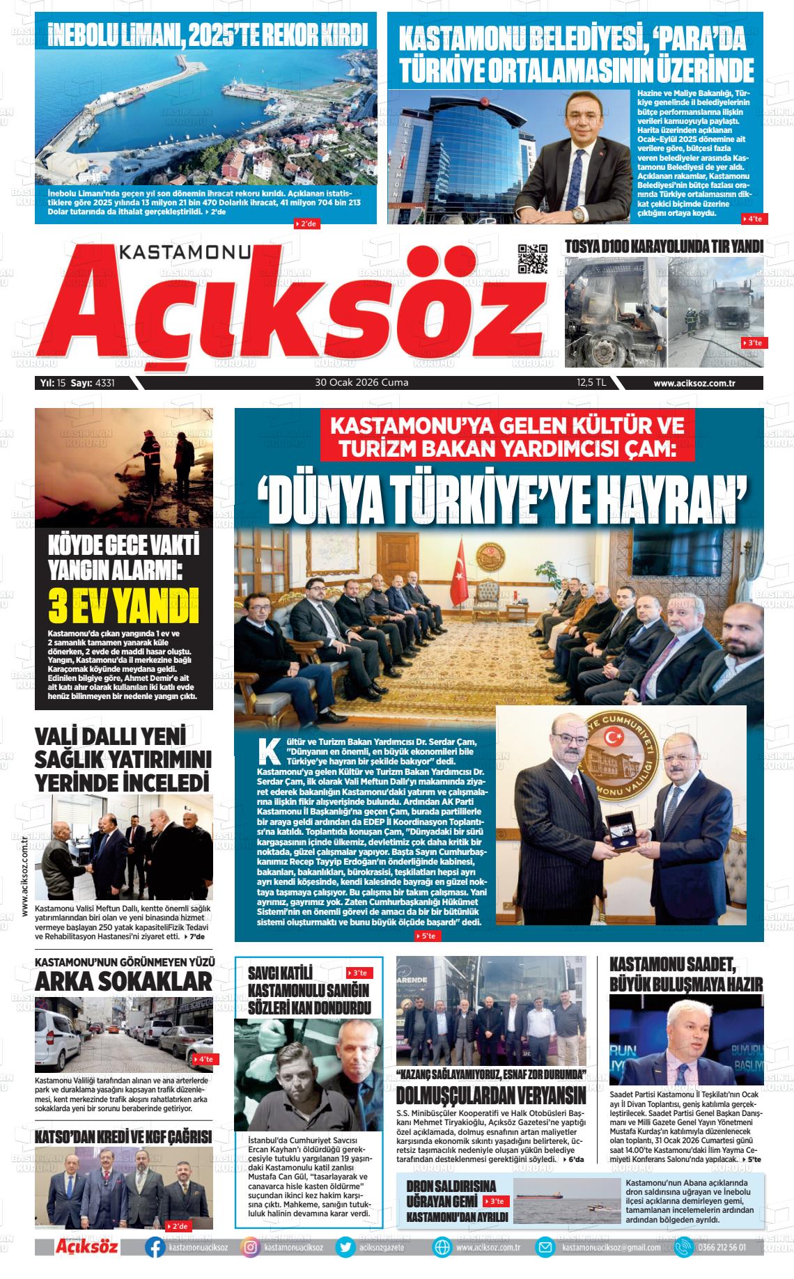 Kastamonu Aciksoz 30.01.2026