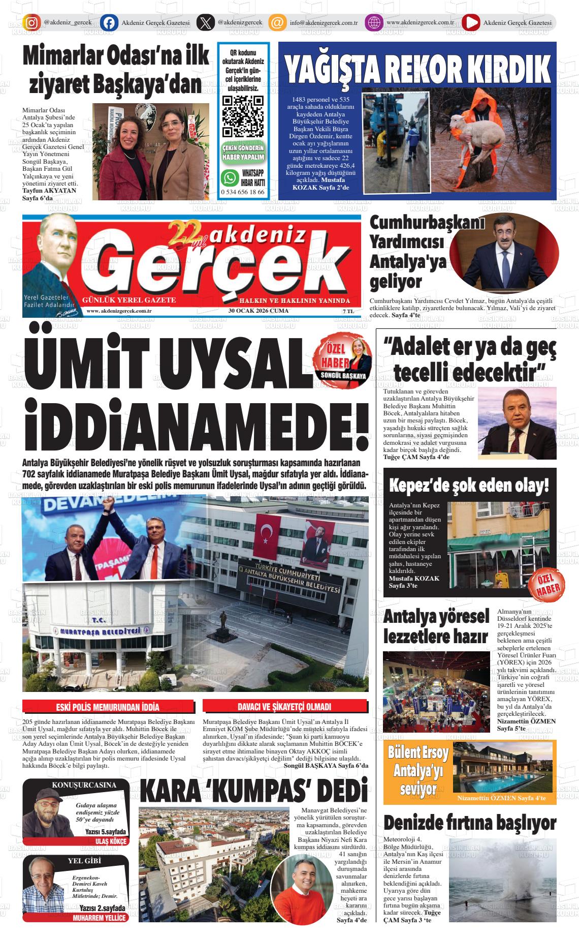 Antalya Akdenizgercek 30.01.2026