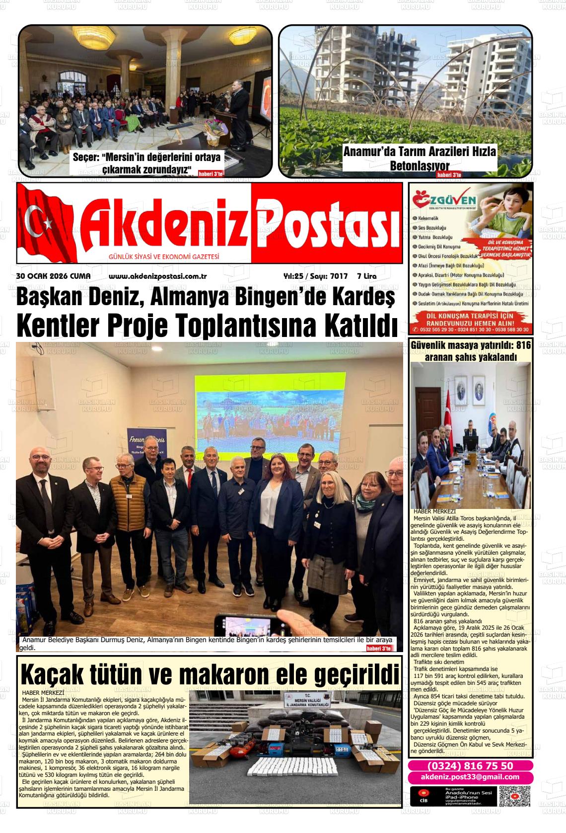 Mersin Akdenizpostasi 30.01.2026