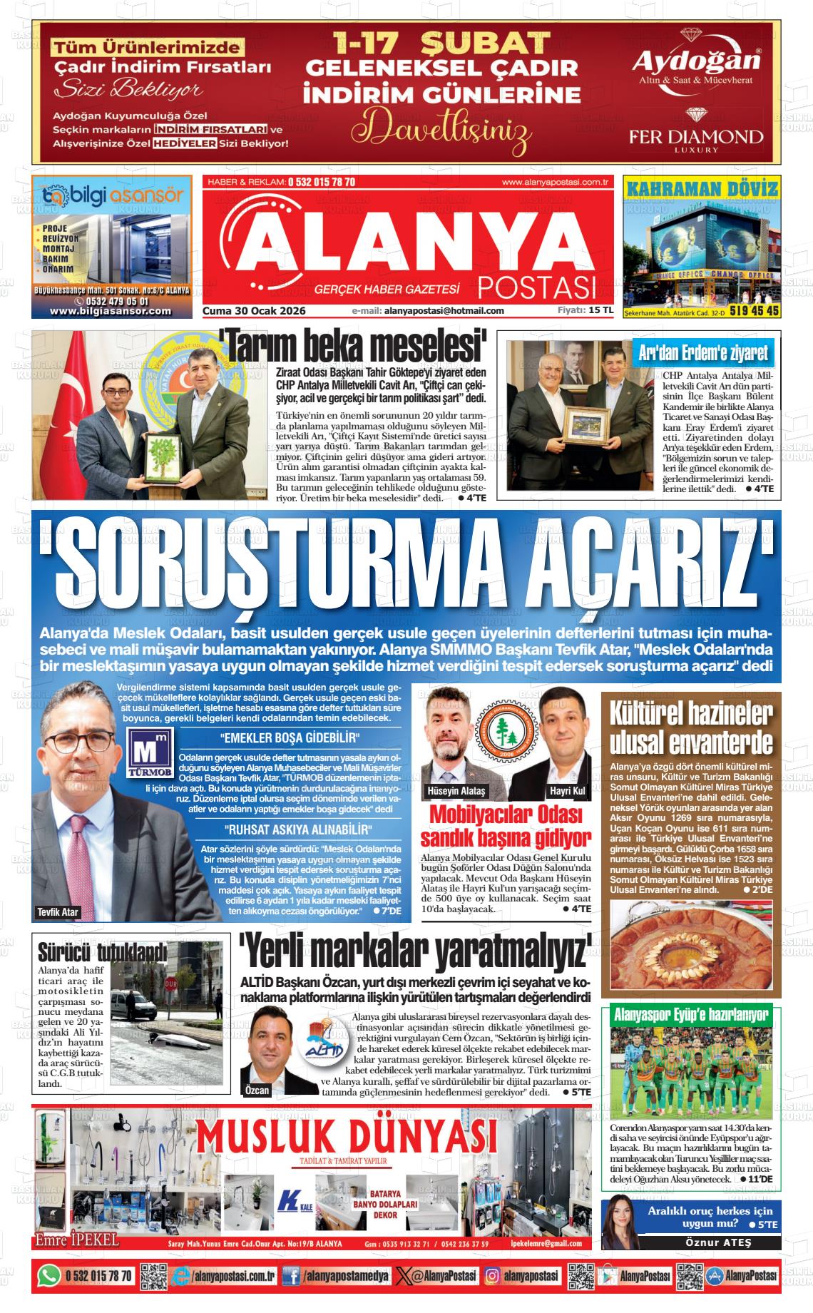 Antalya Alanyapostasi 30.01.2026