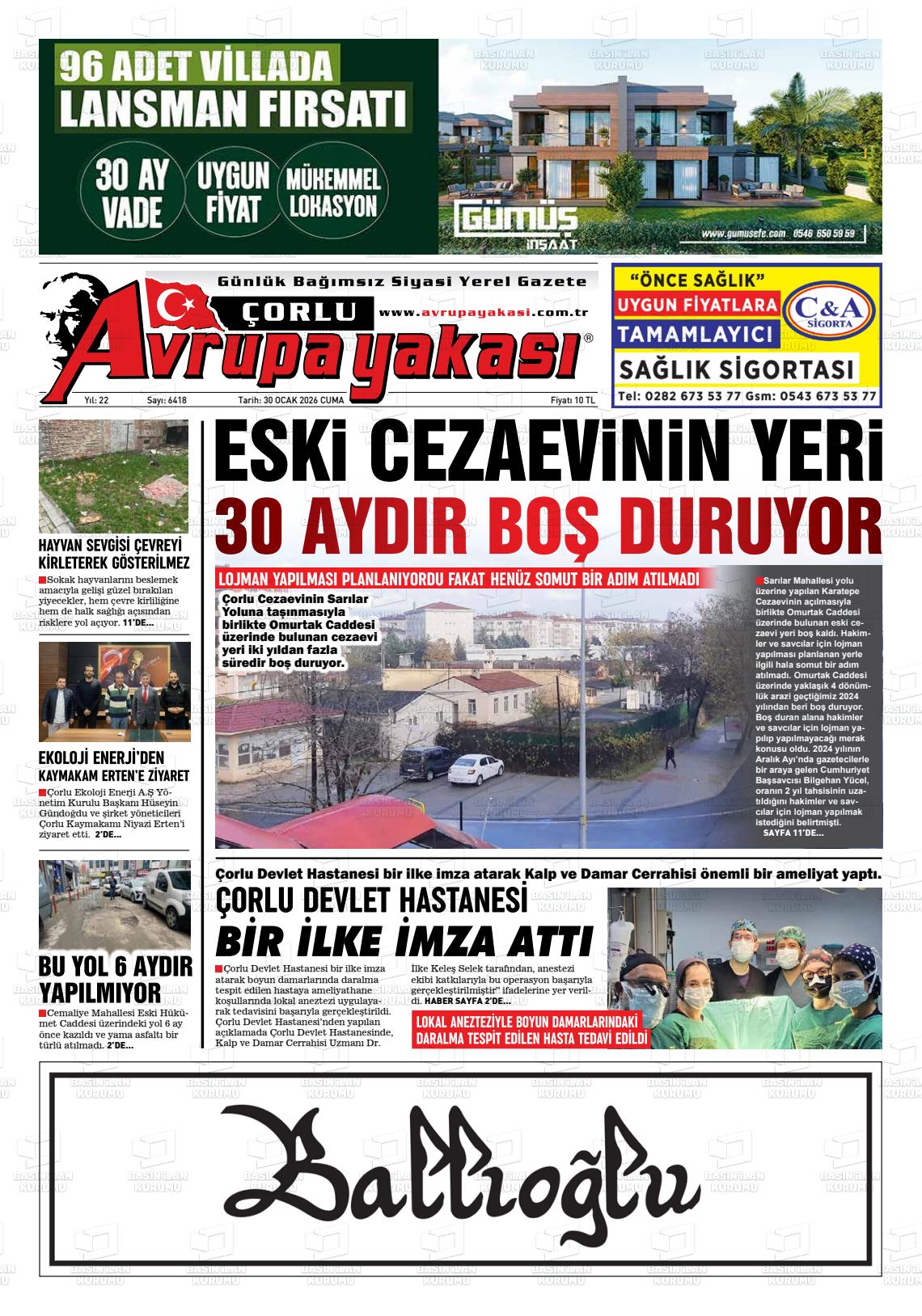 Tekirdag Avrupayakasi 30.01.2026