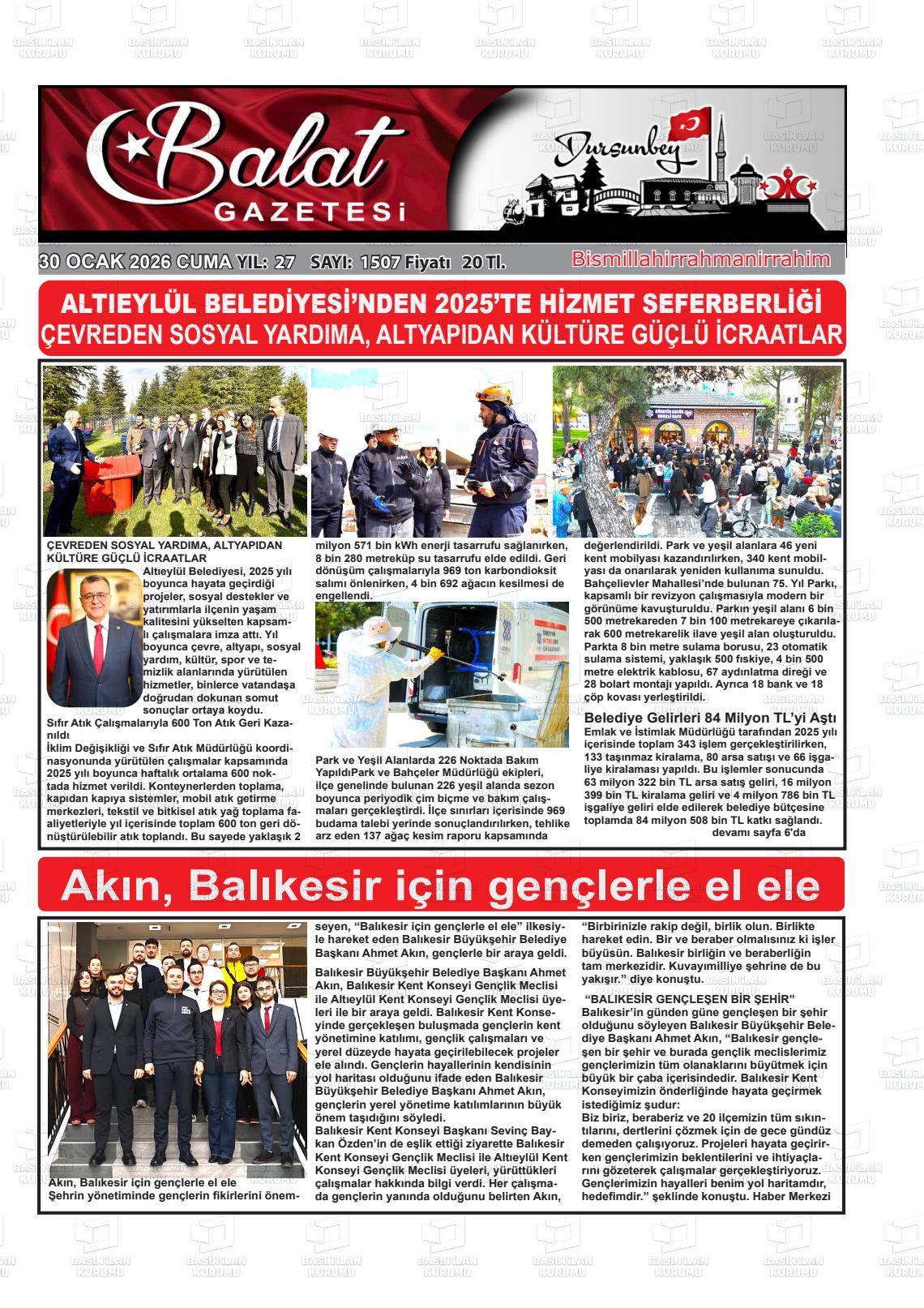 Balikesir Balat 30.01.2026