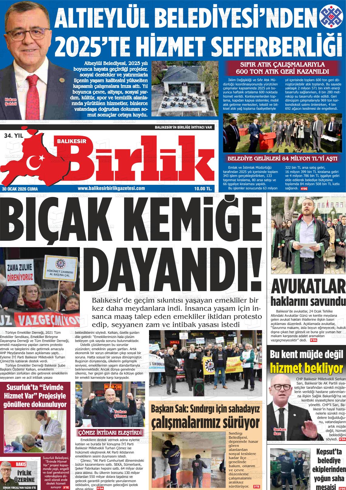 Balikesir Birlik 30.01.2026