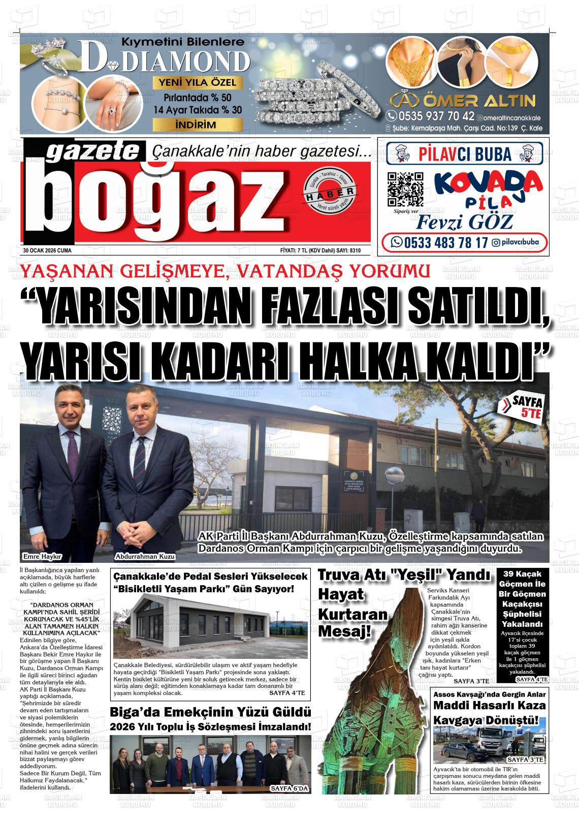 Canakkale Bogaz 30.01.2026
