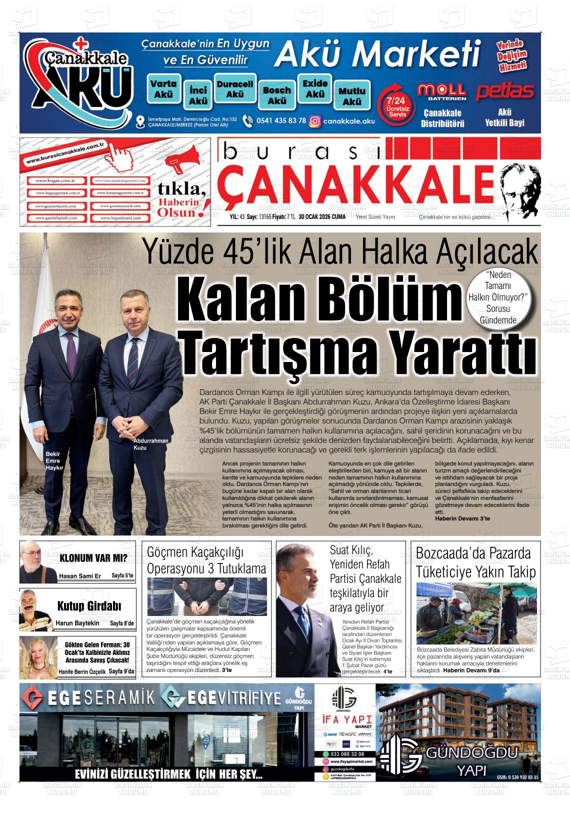 Canakkale Burasi 30.01.2026