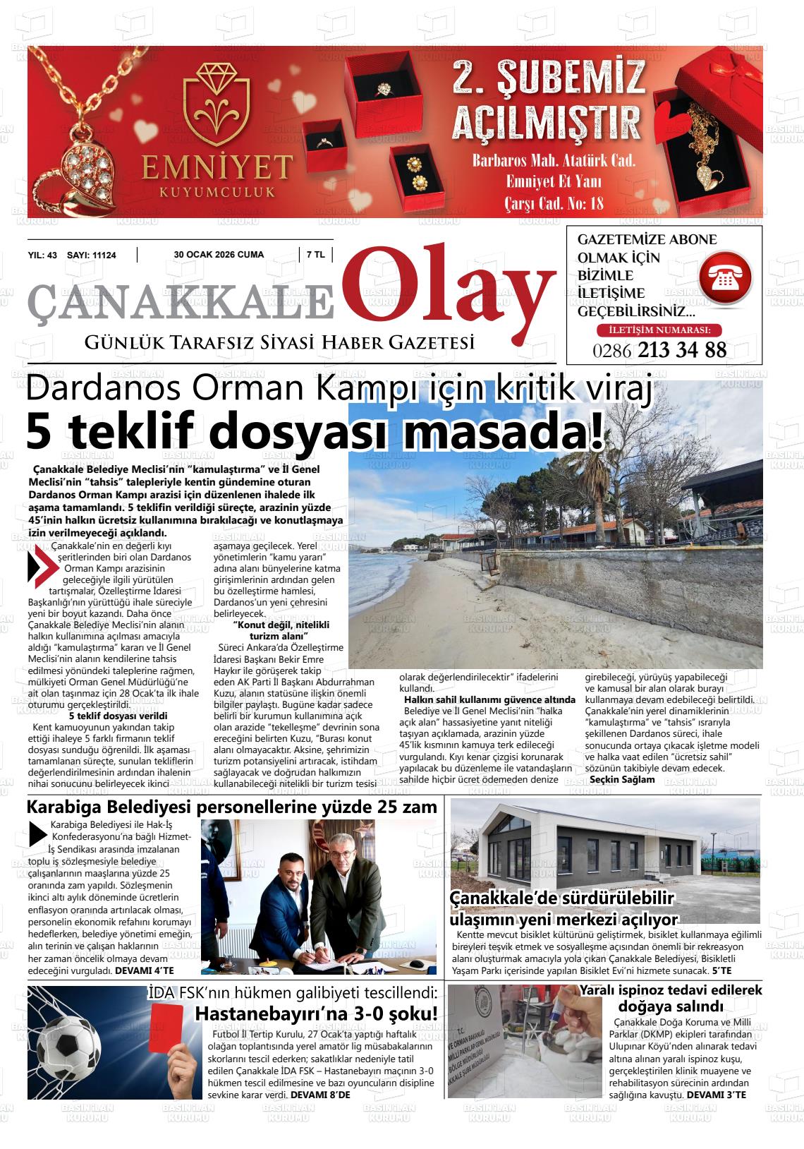 Canakkale Olay 30.01.2026