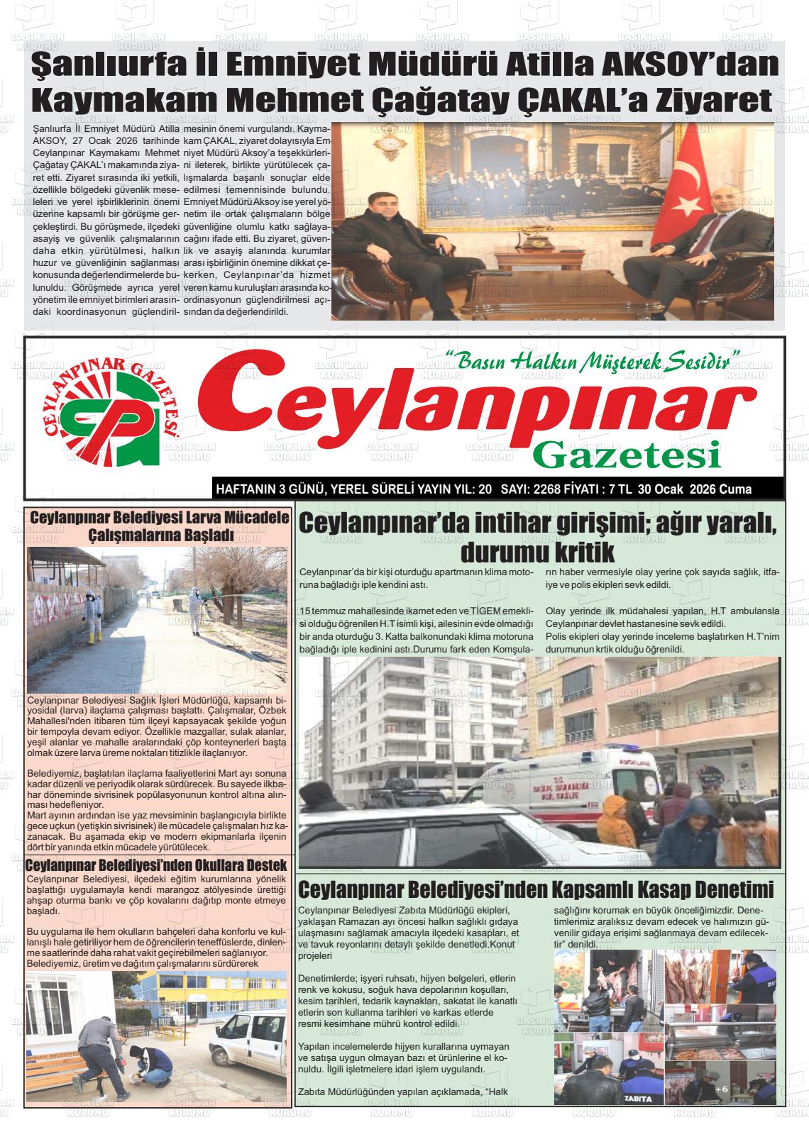 Sanliurfa Ceylanpinar 30.01.2026