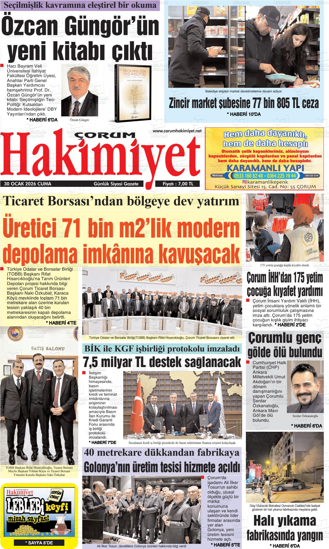 Corum Hakimiyet 30.01.2026
