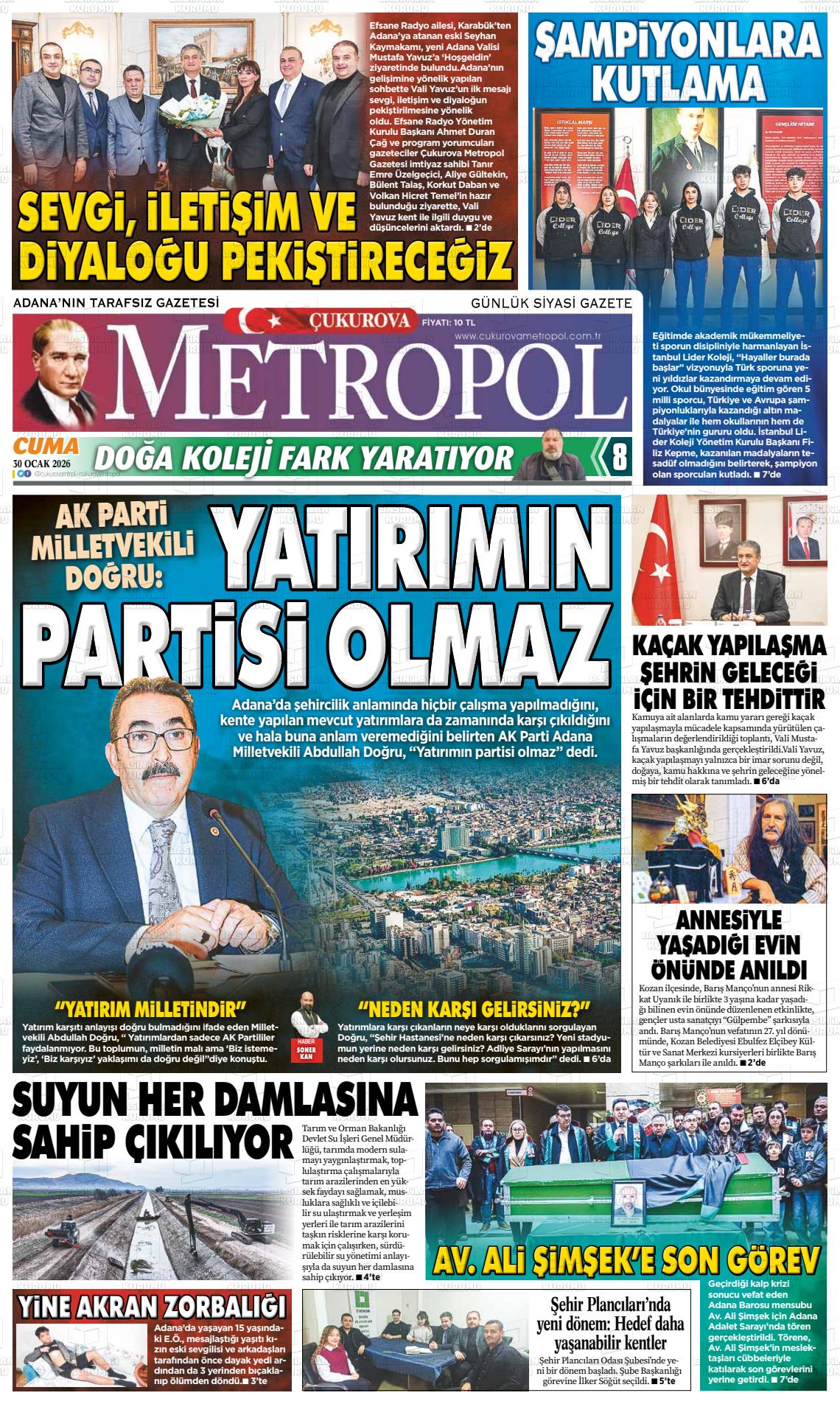 Adana Cukurovametropol 30.01.2026