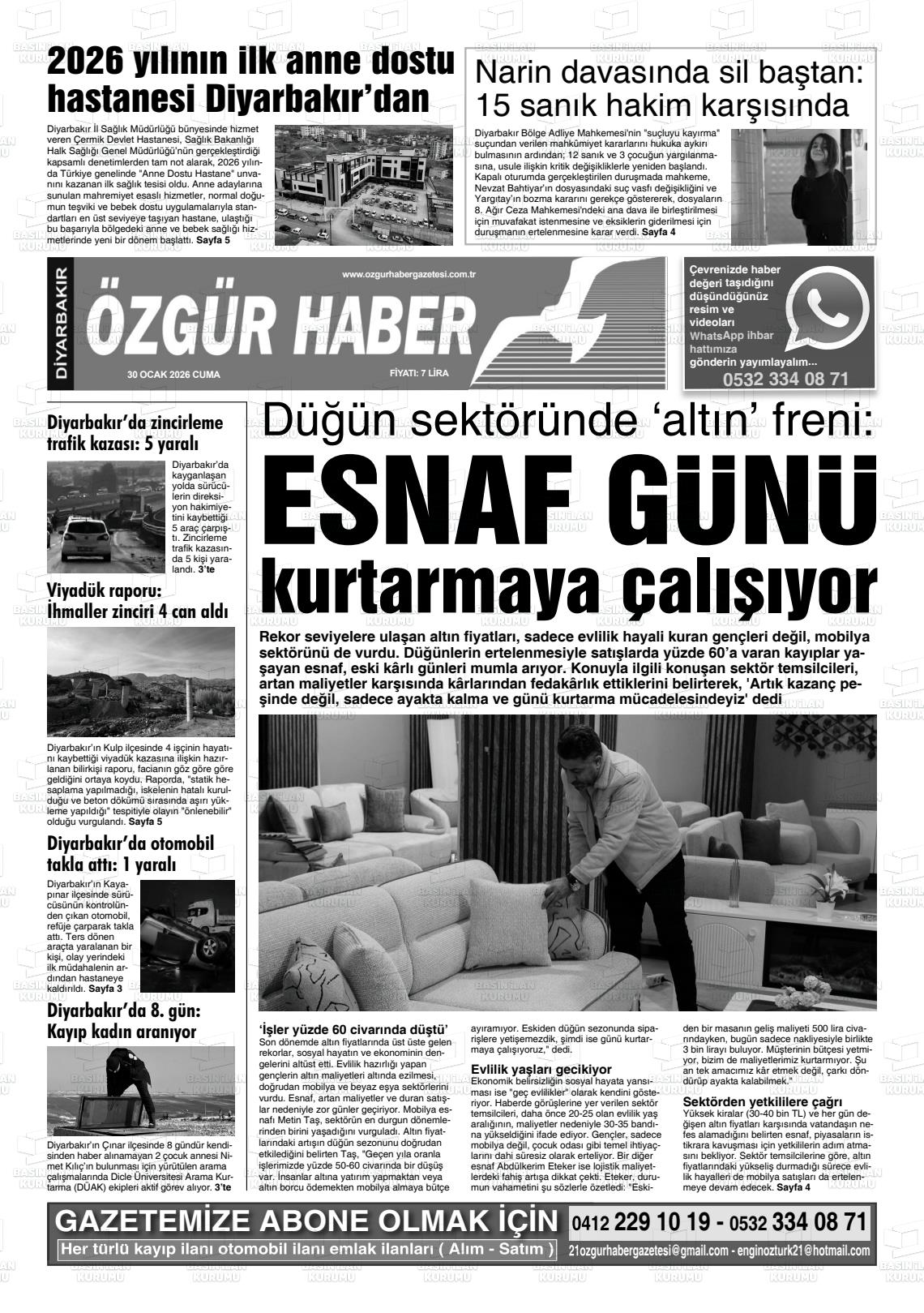 Diyarbakir Ozgurhaber 30.01.2026