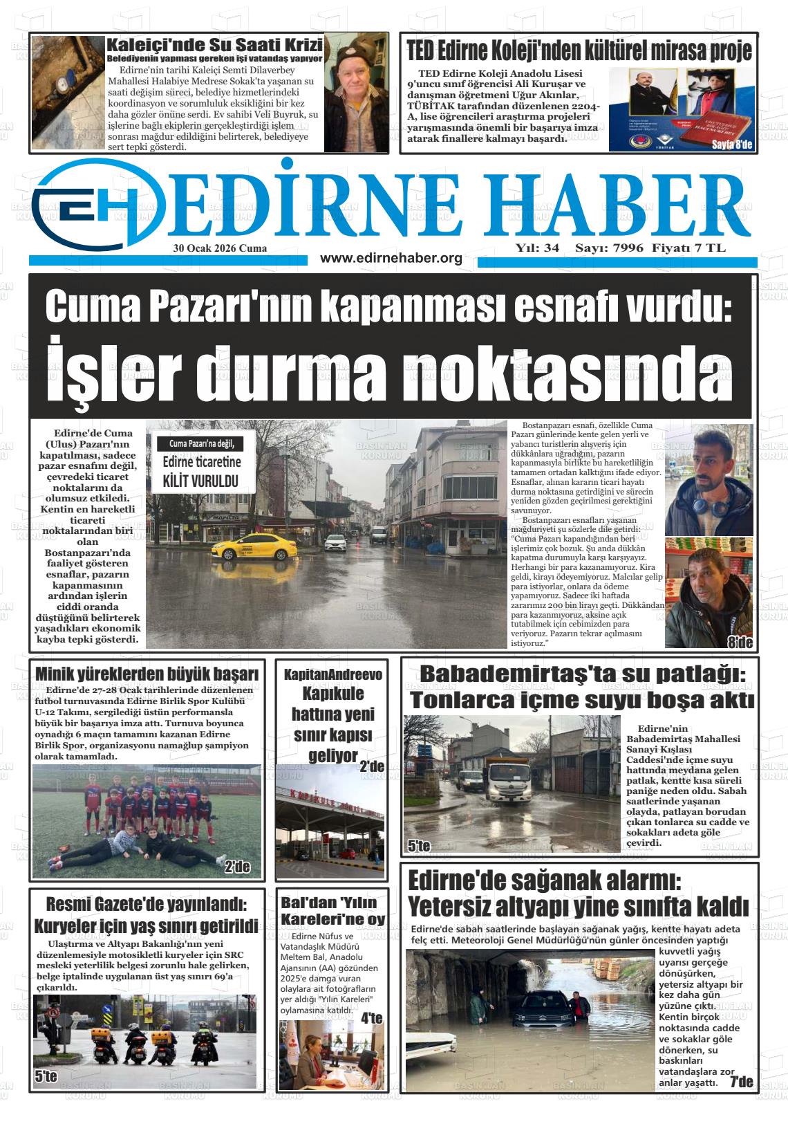 Edirne Haber 30.01.2026
