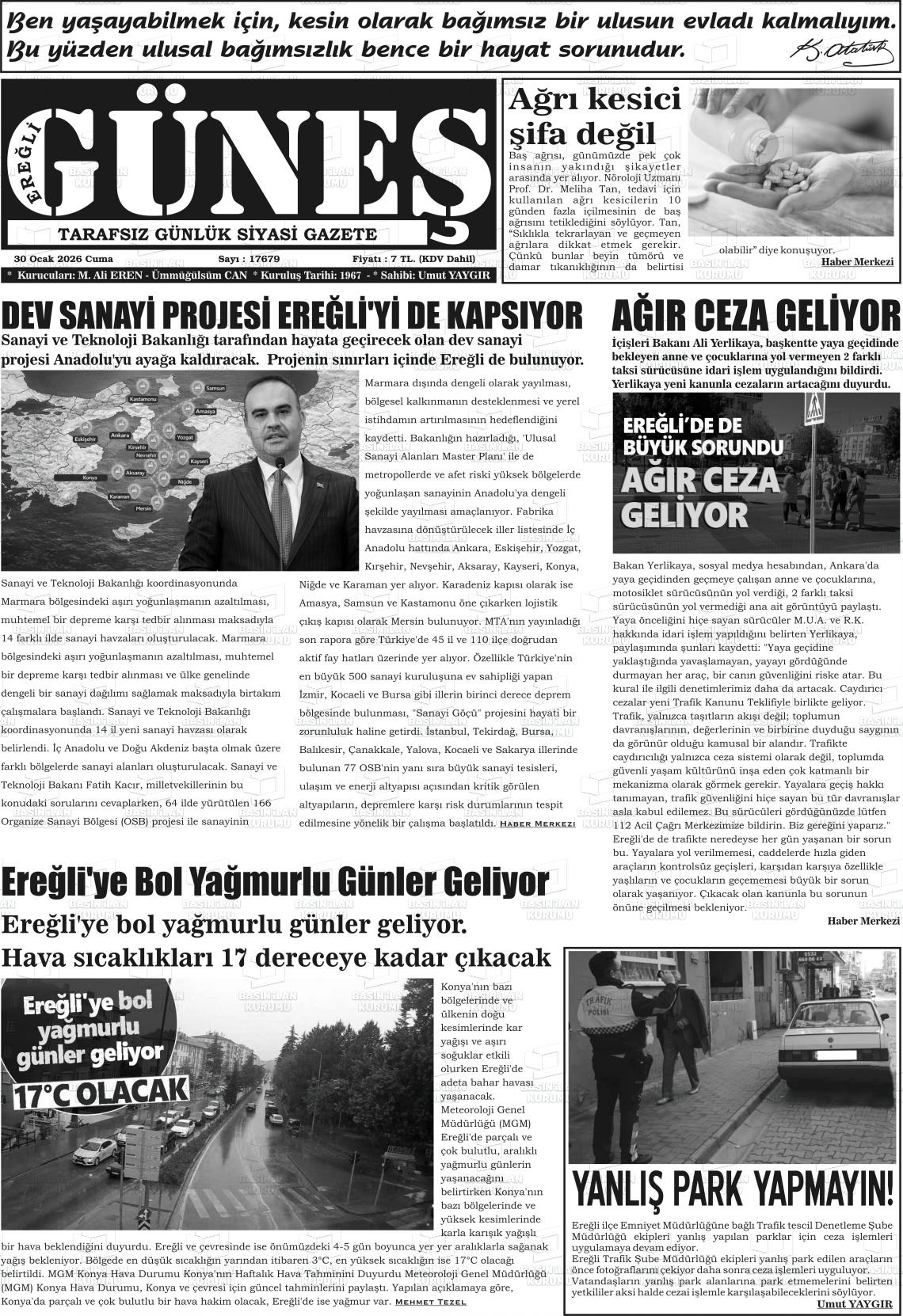 Konya Eregligunes 30.01.2026