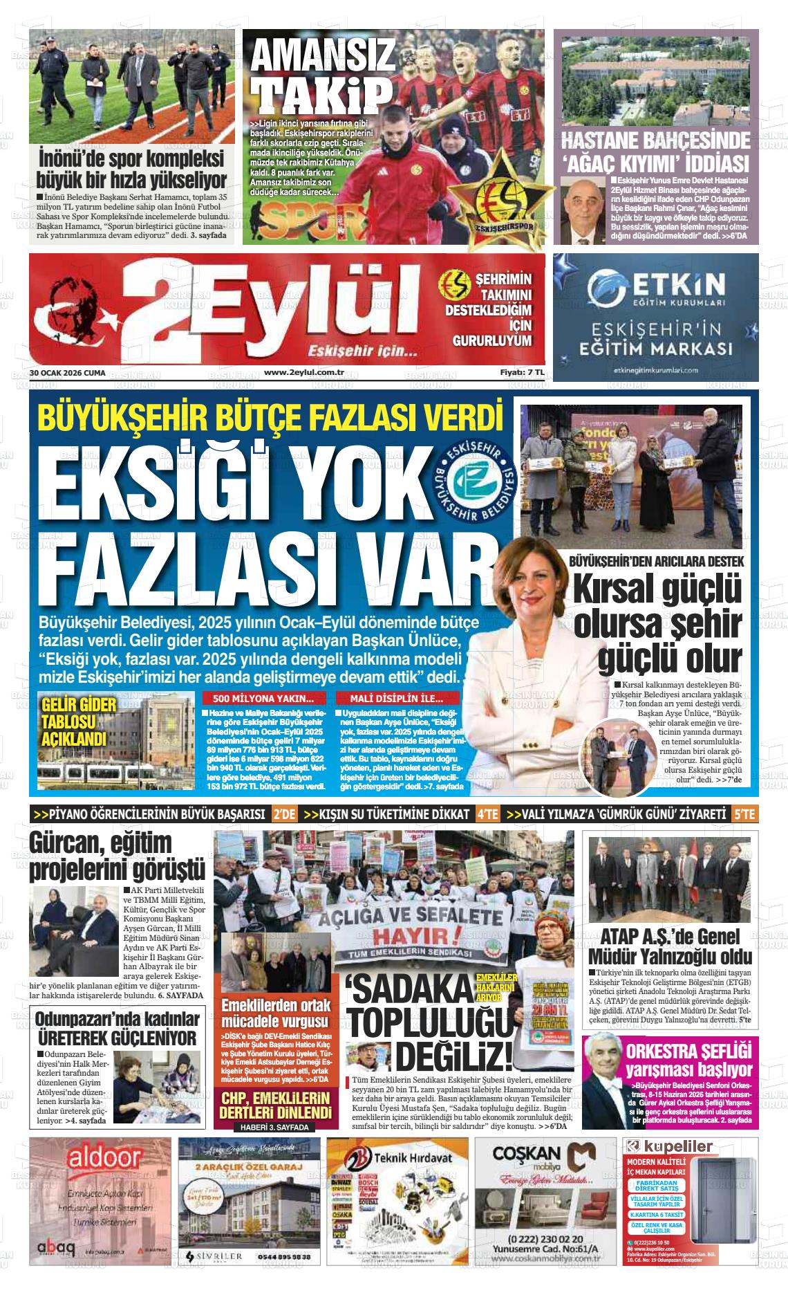 Eskisehir 2 Eylul 30.01.2026