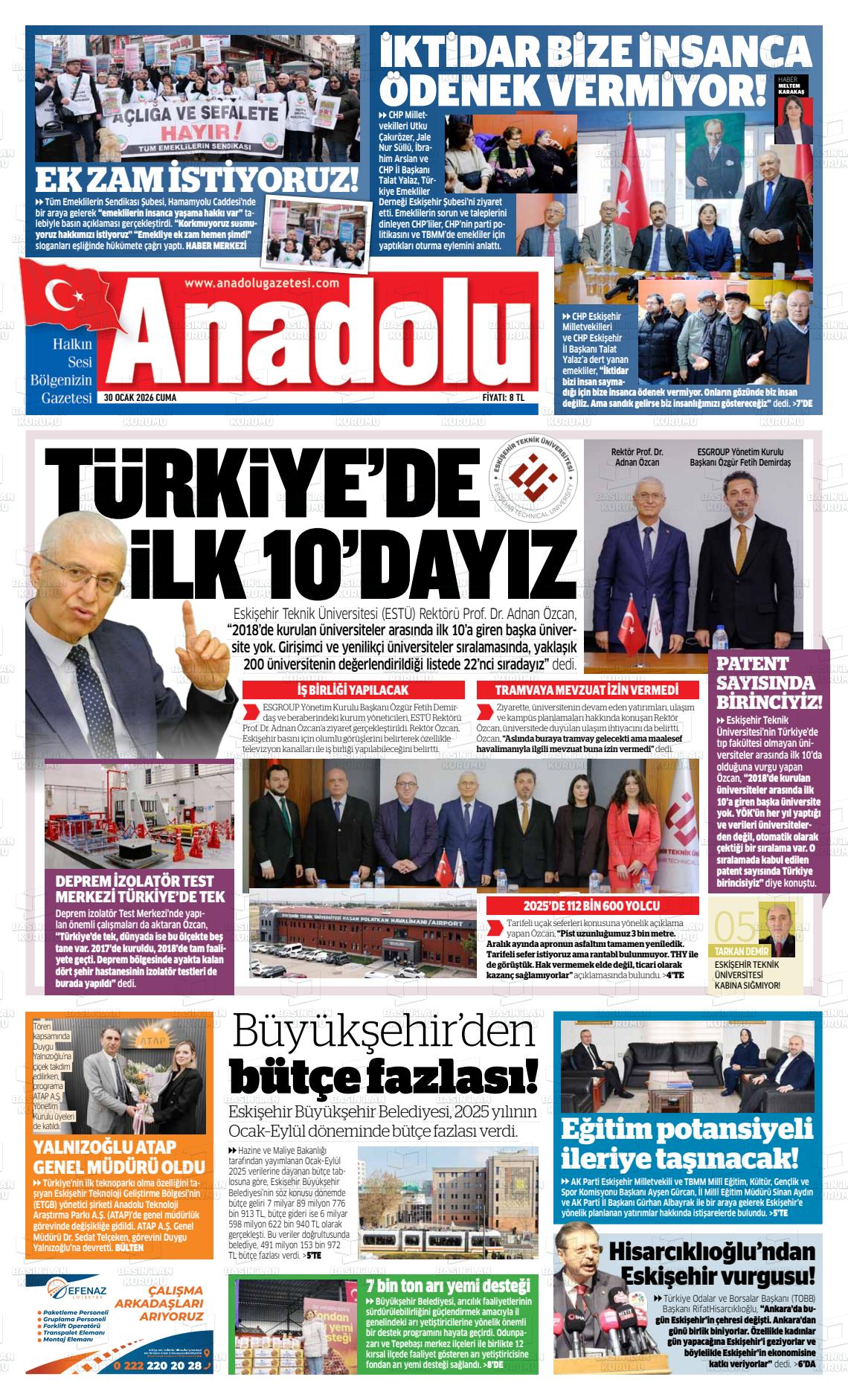Eskisehir Anadolu 30.01.2026