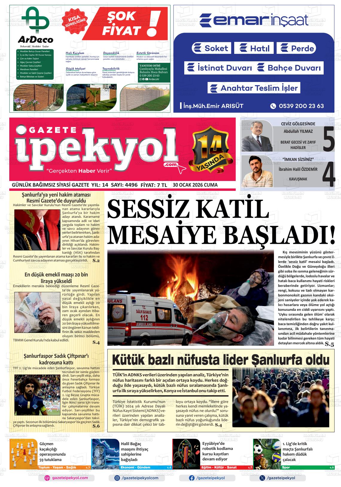 Sanliurfa Gazeteipekyol 30.01.2026