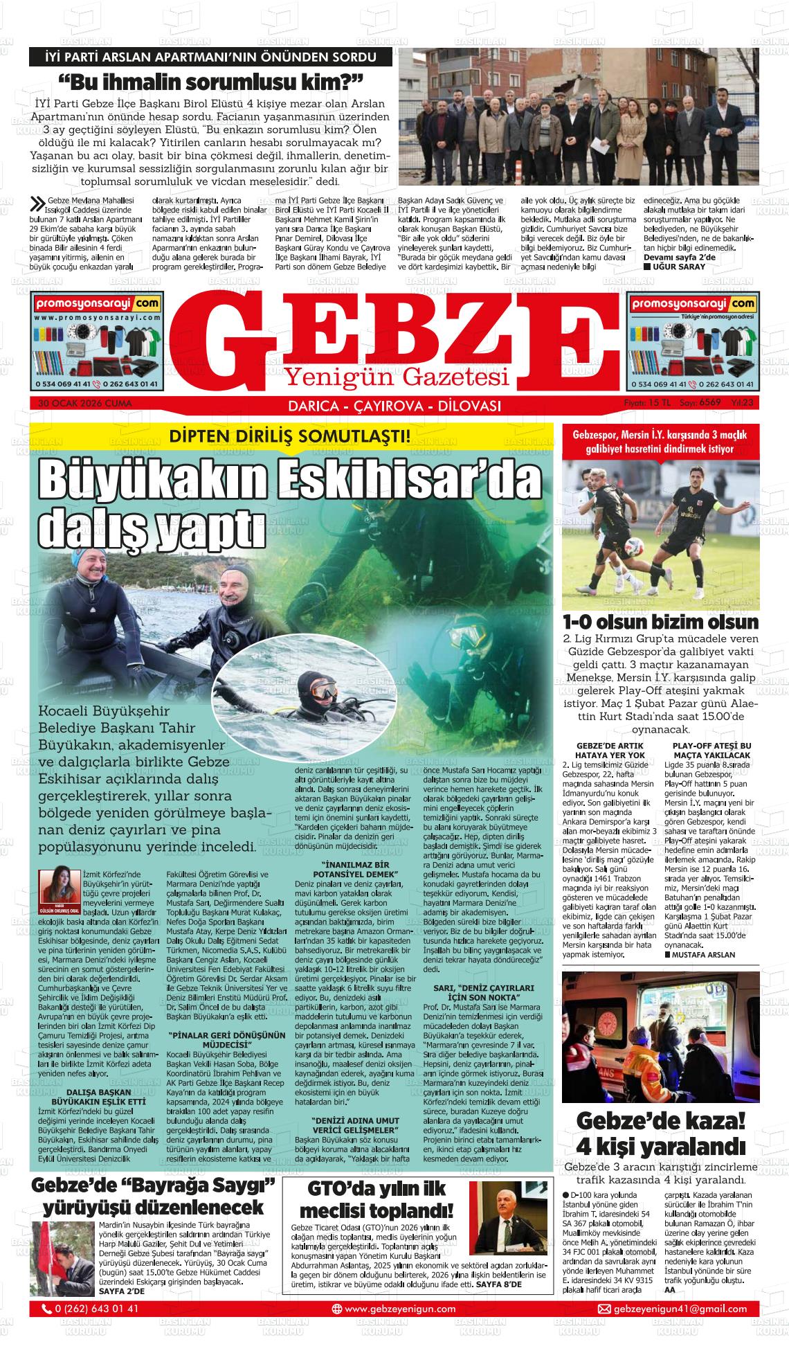 Kocaeli Gebzeyenigun 30.01.2026